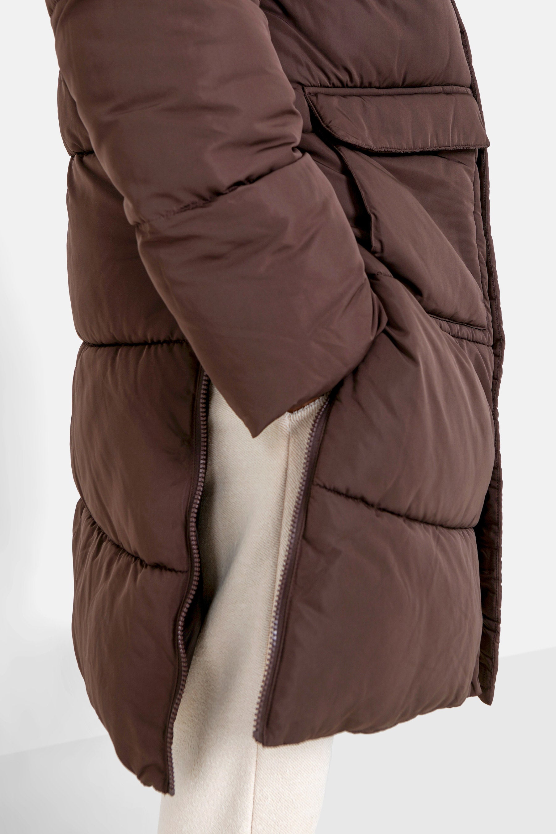 Sixth June - Doudoune longue oversize Marron