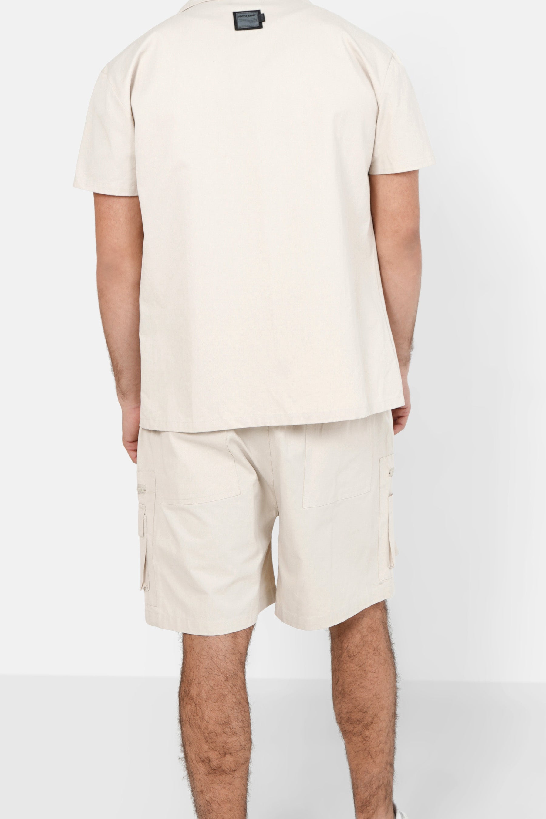 Utility pockets shorts Beige