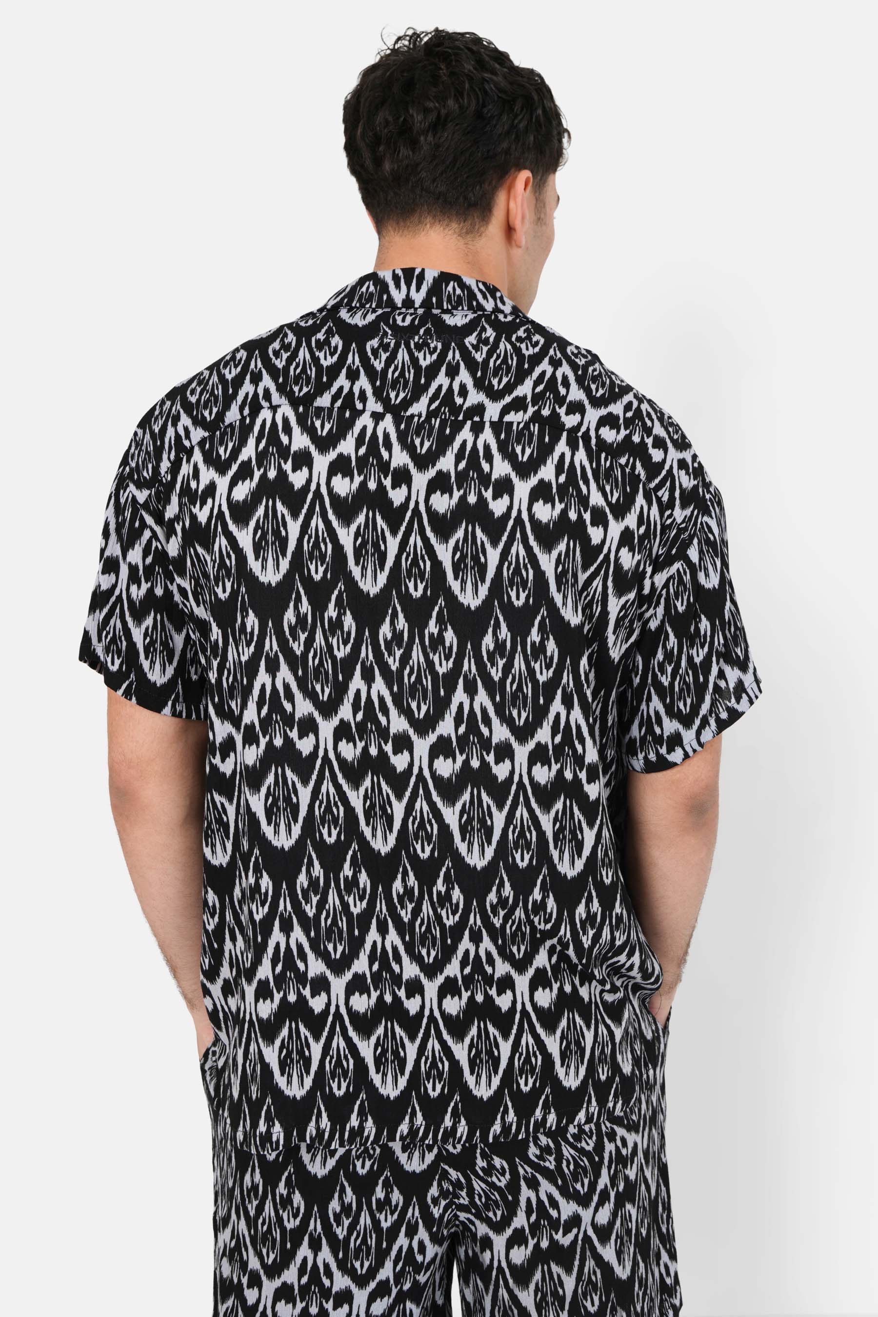 Aztec fluid shirt Black