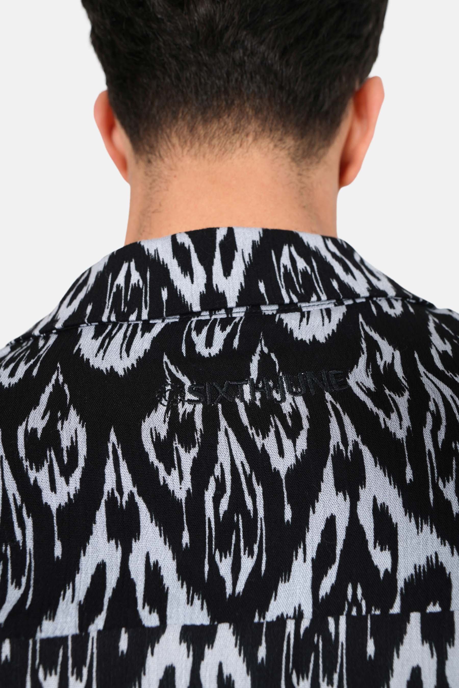 Aztec fluid shirt Black