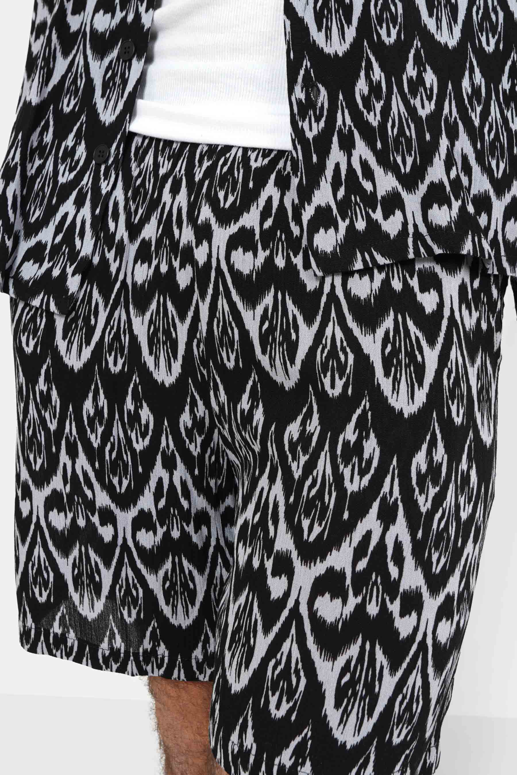 Short motif aztèque Noir