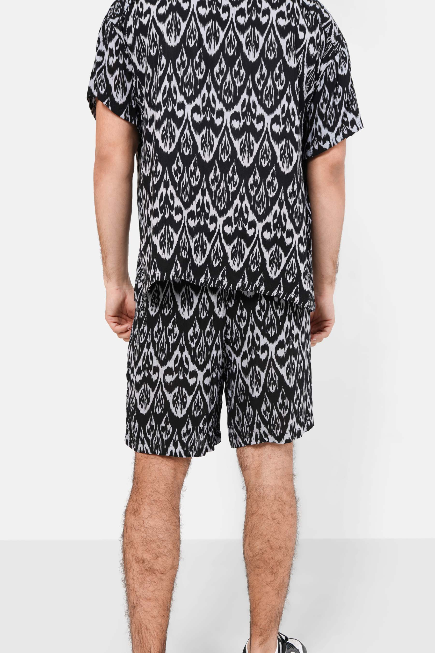 Short motif aztèque Noir