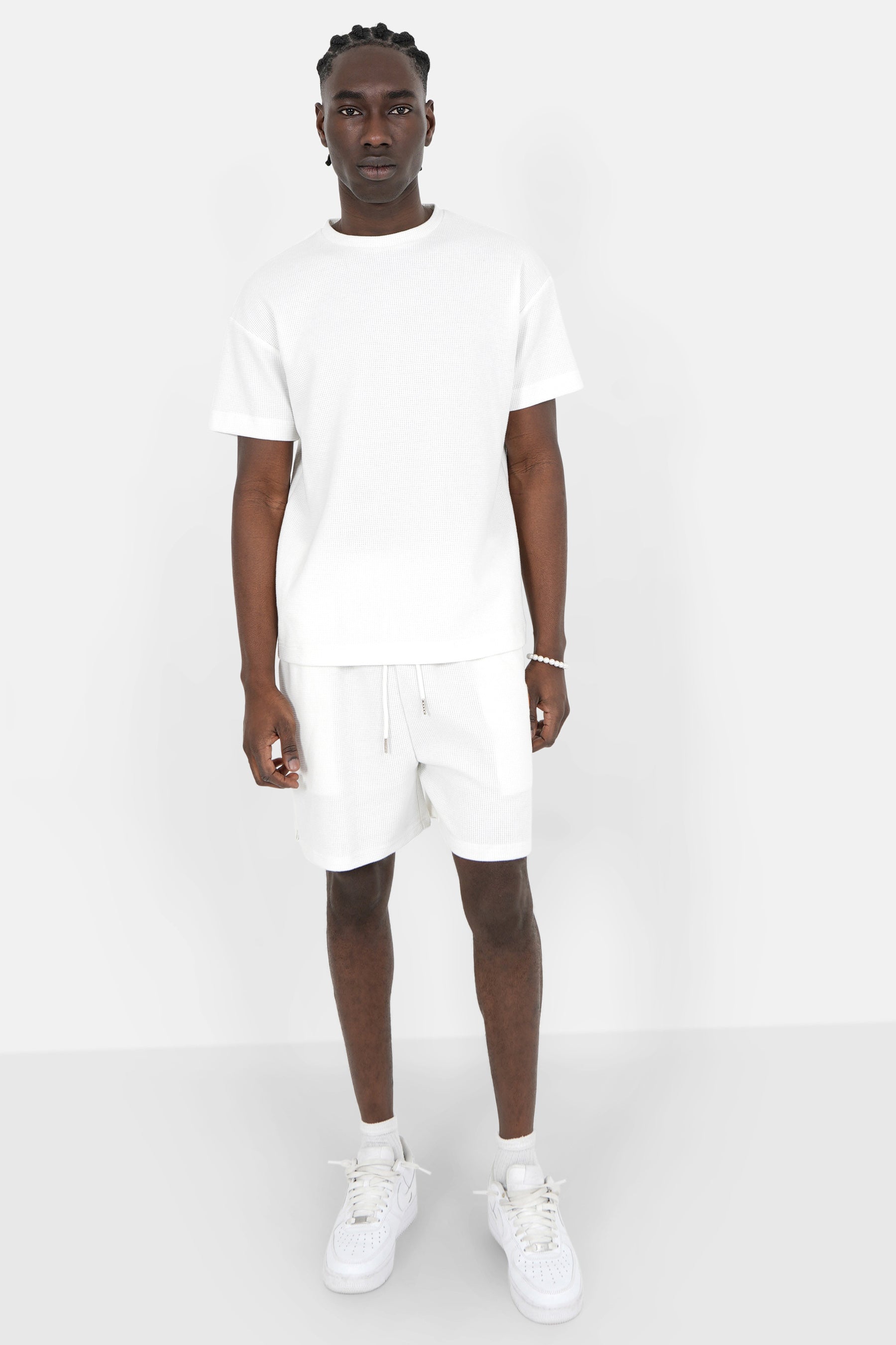 Short gaufré Blanc