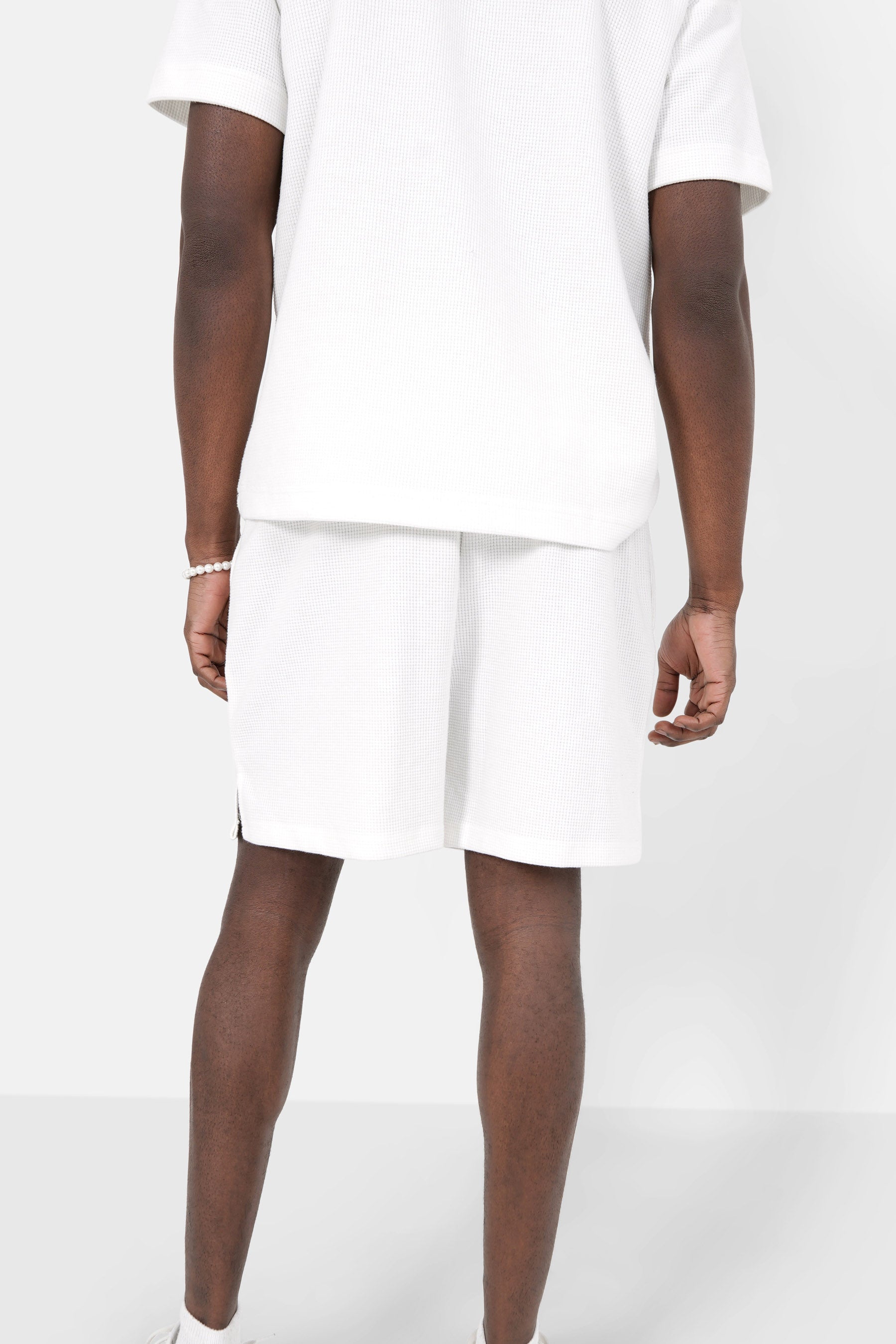 Short gaufré Blanc