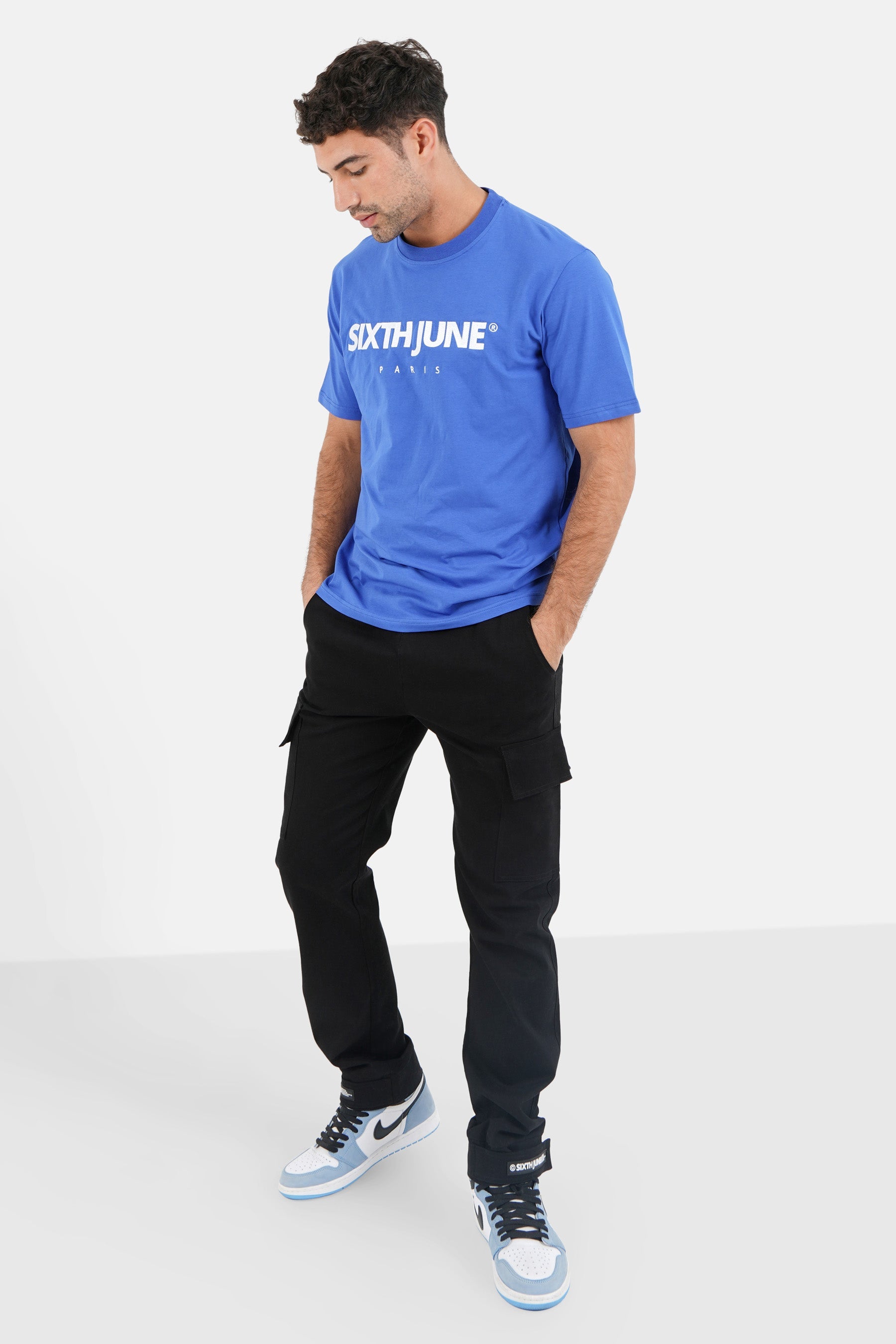 Sixth June - Pantalon cargo droit scratch Noir