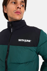 Sixth June - Doudoune bicolore logo Vert foncé