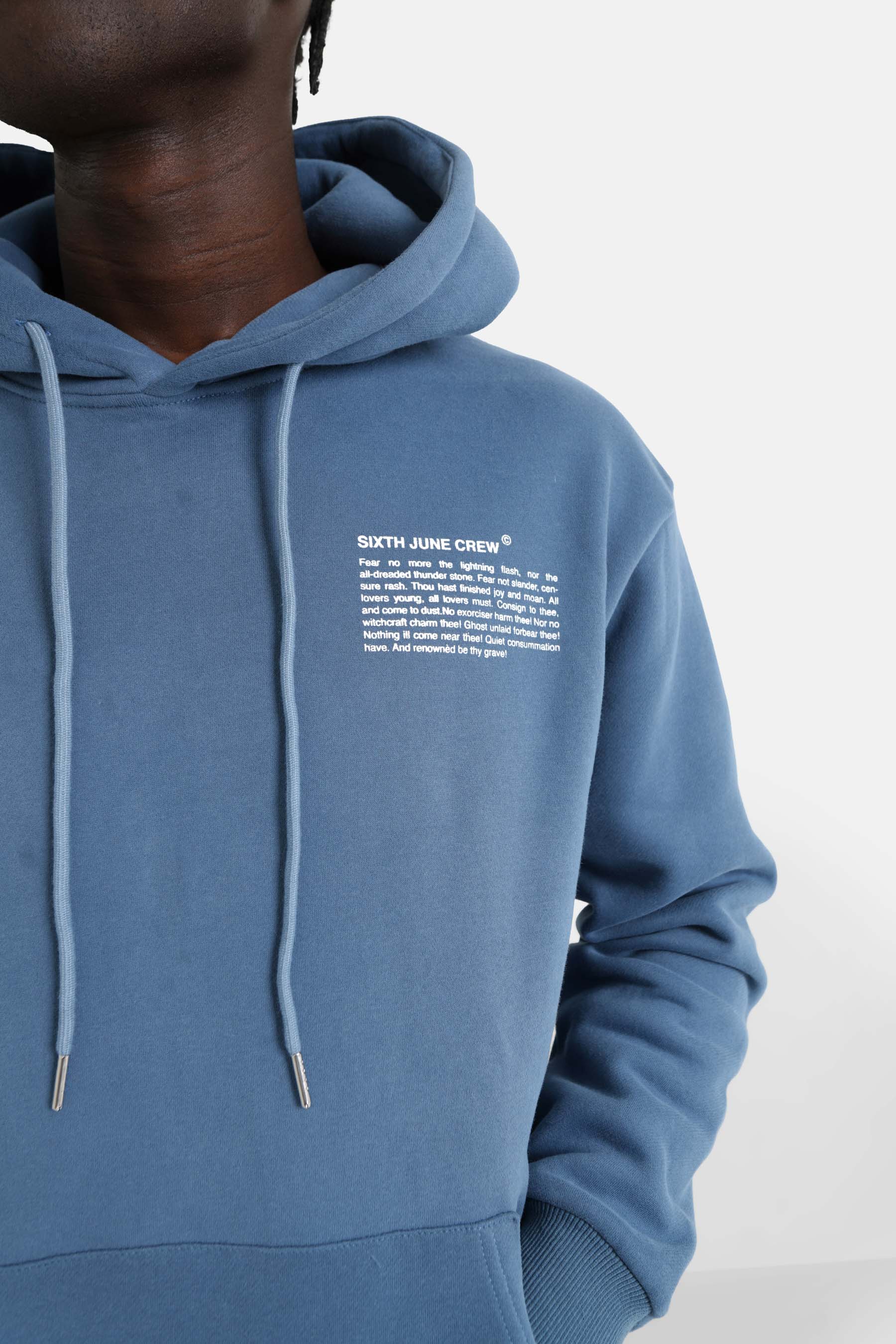 Sixth June - Sweat capuche moodboard dos Bleu