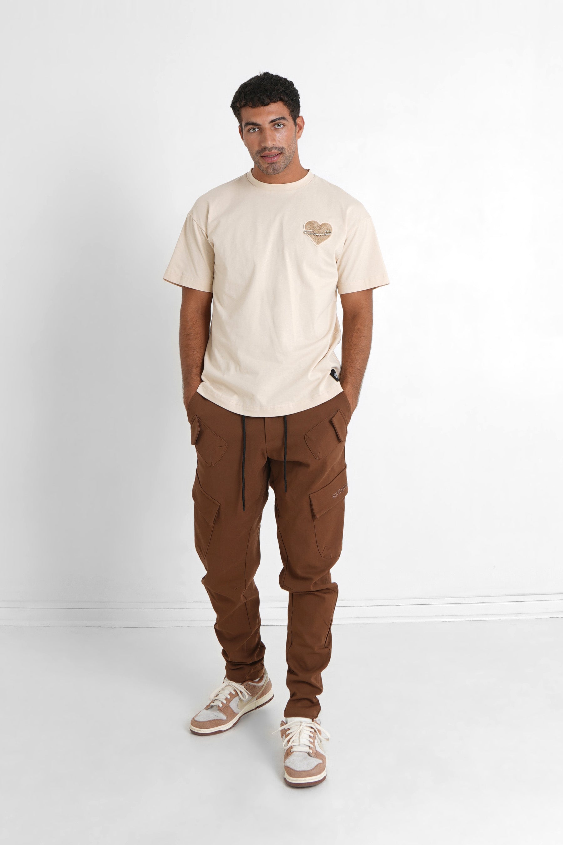 Sixth June - Pantalon cargo poches avant Marron foncé