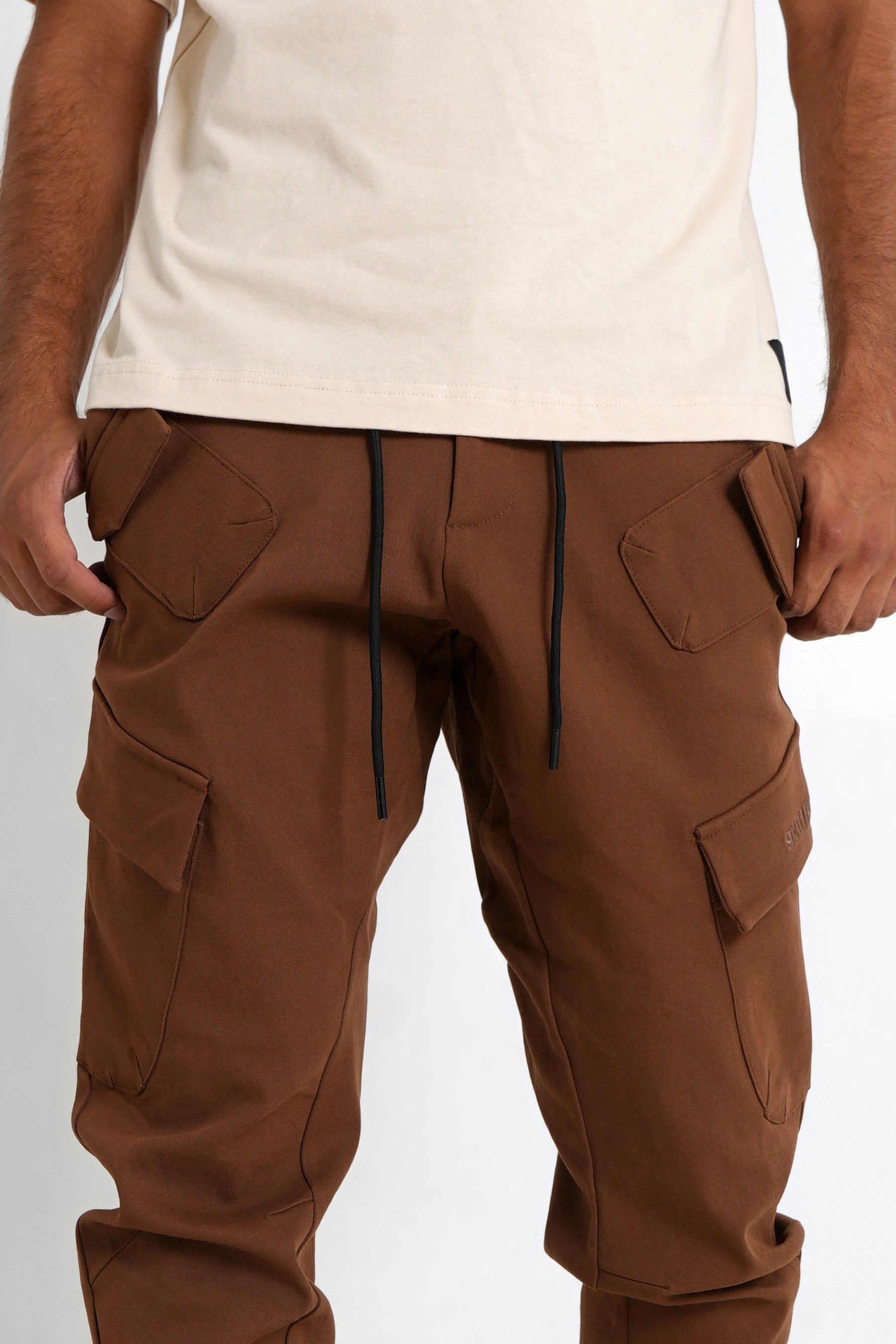 Sixth June - Pantalon cargo poches avant Marron foncé