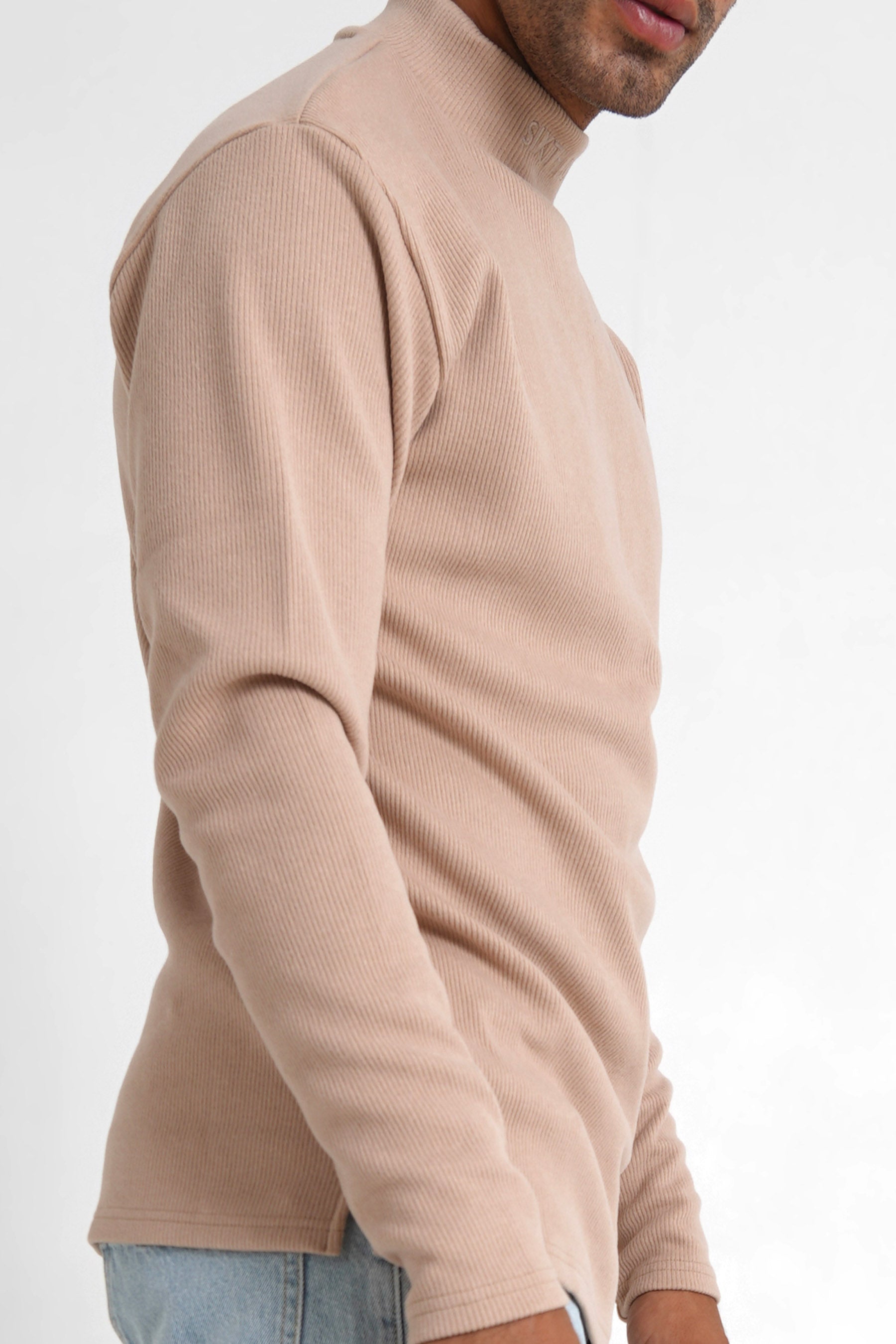 Sixth June - Pull maille logo brodé Beige