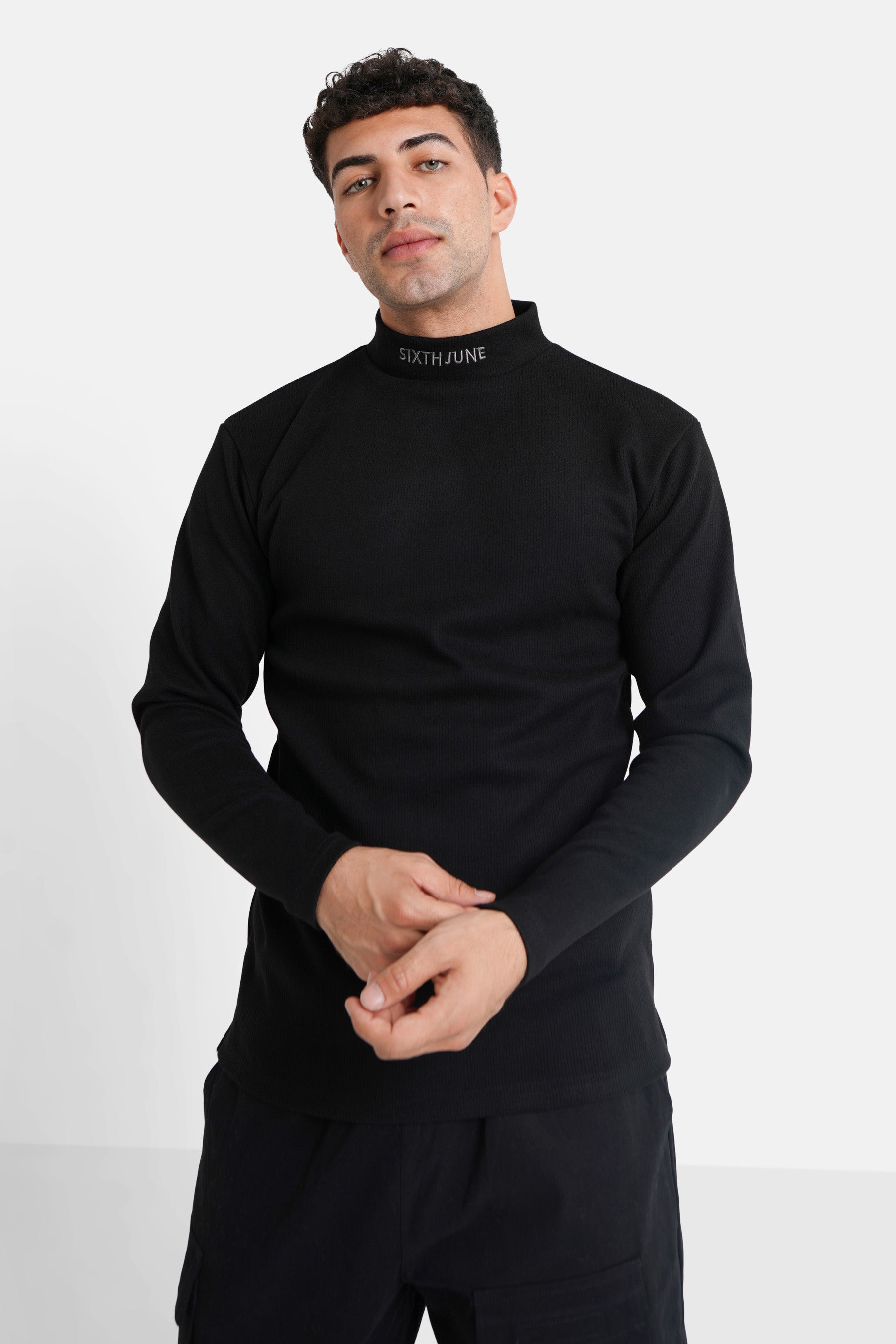 Sixth June - Pull maille logo brodé Noir