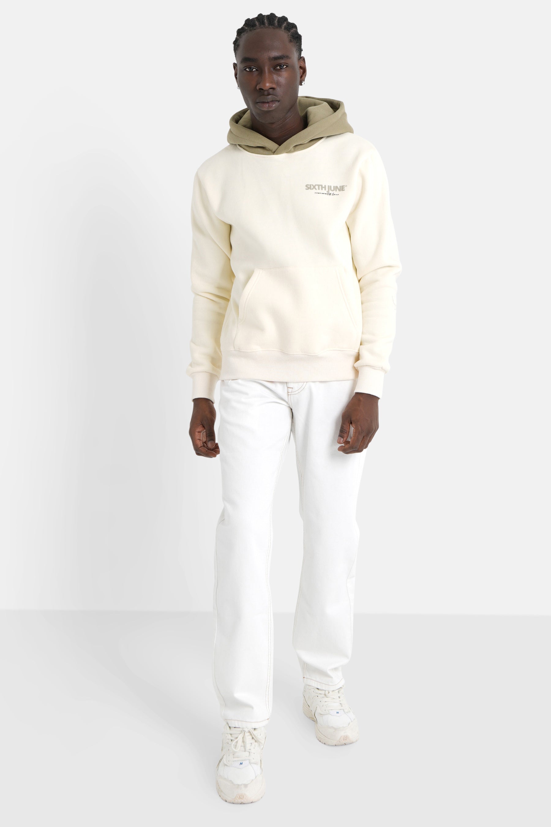 Sixth June - Sweat capuche self love club Jaune clair