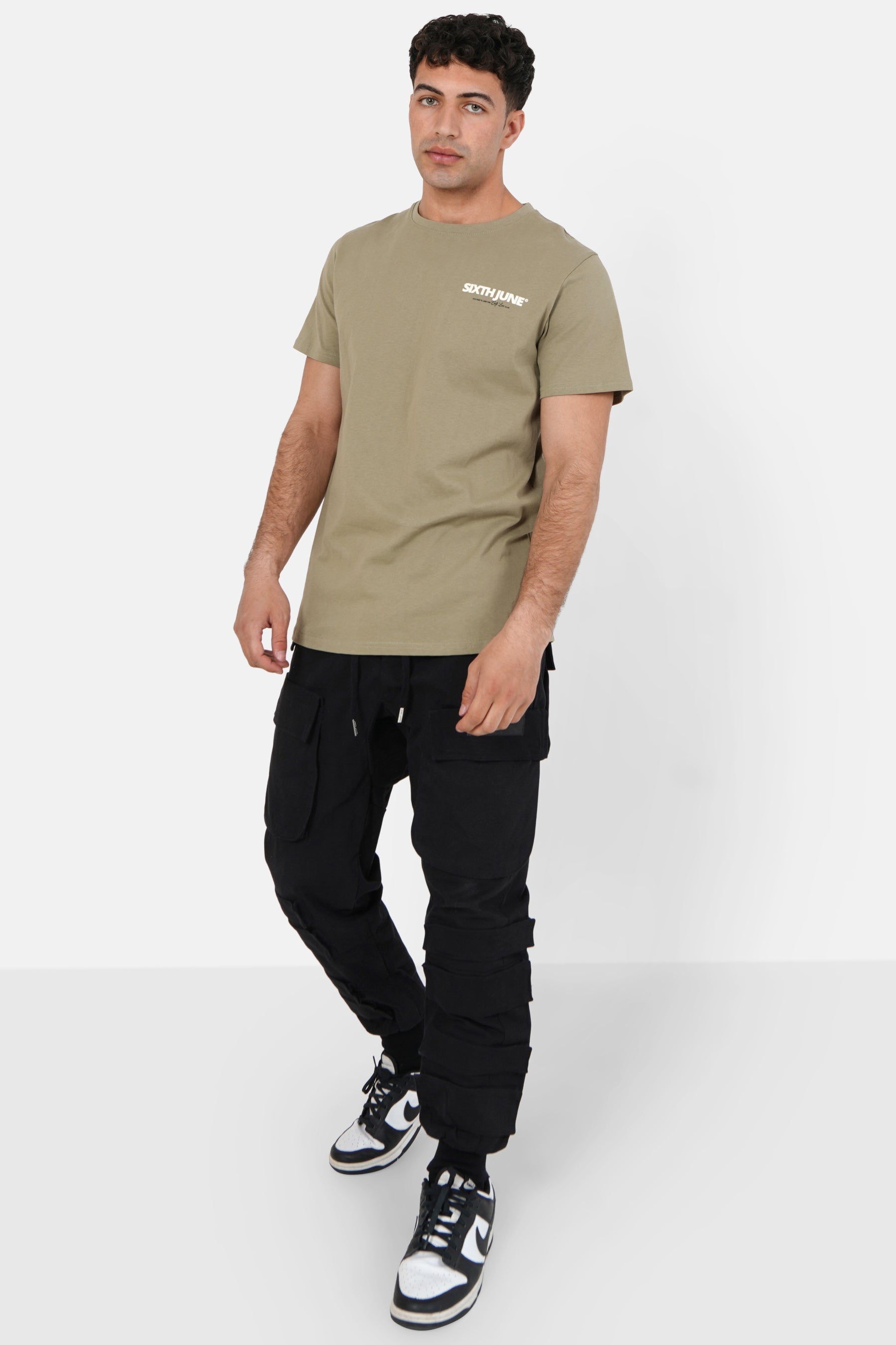 T-shirt self love club Vert kaki