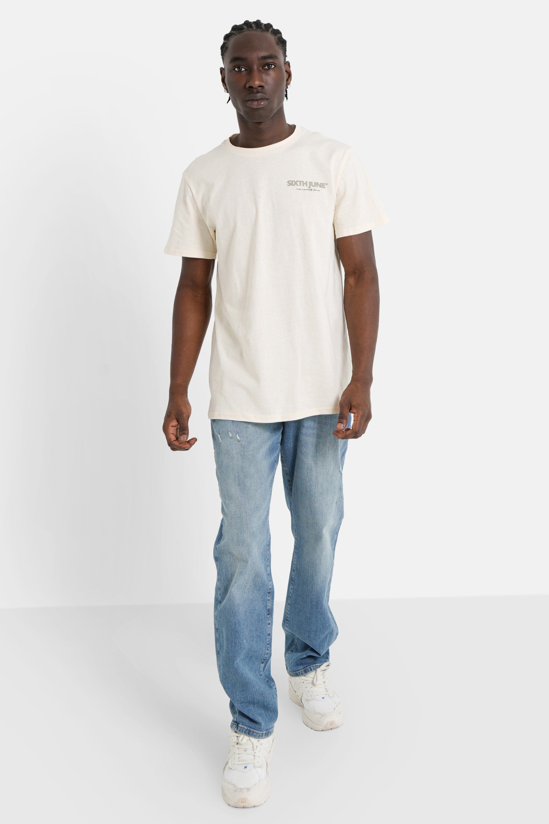 Sixth June - T-shirt self love club Beige clair