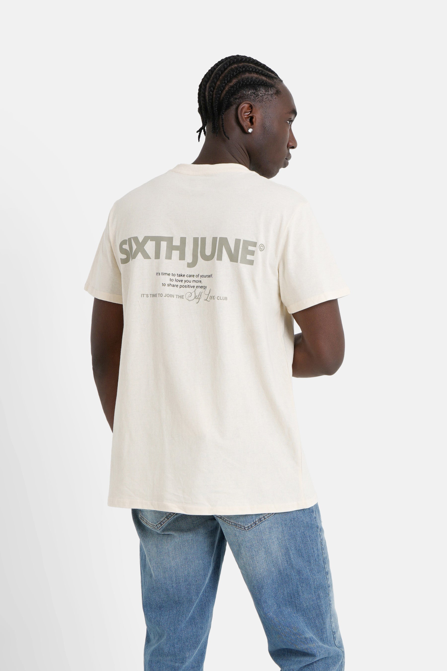 Sixth June - T-shirt self love club Beige clair