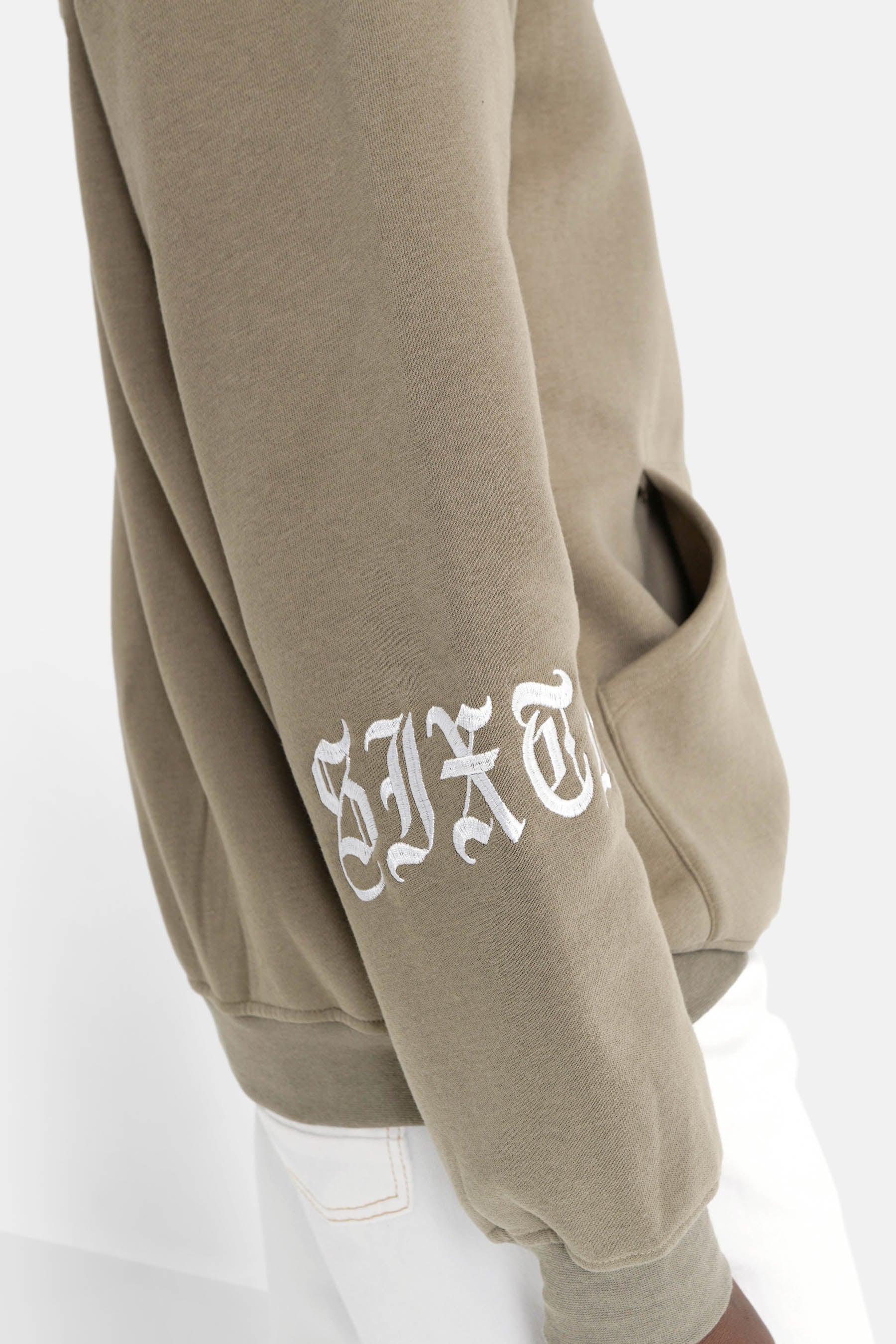 Sixth June - Sweat capuche crew molletonné Vert kaki