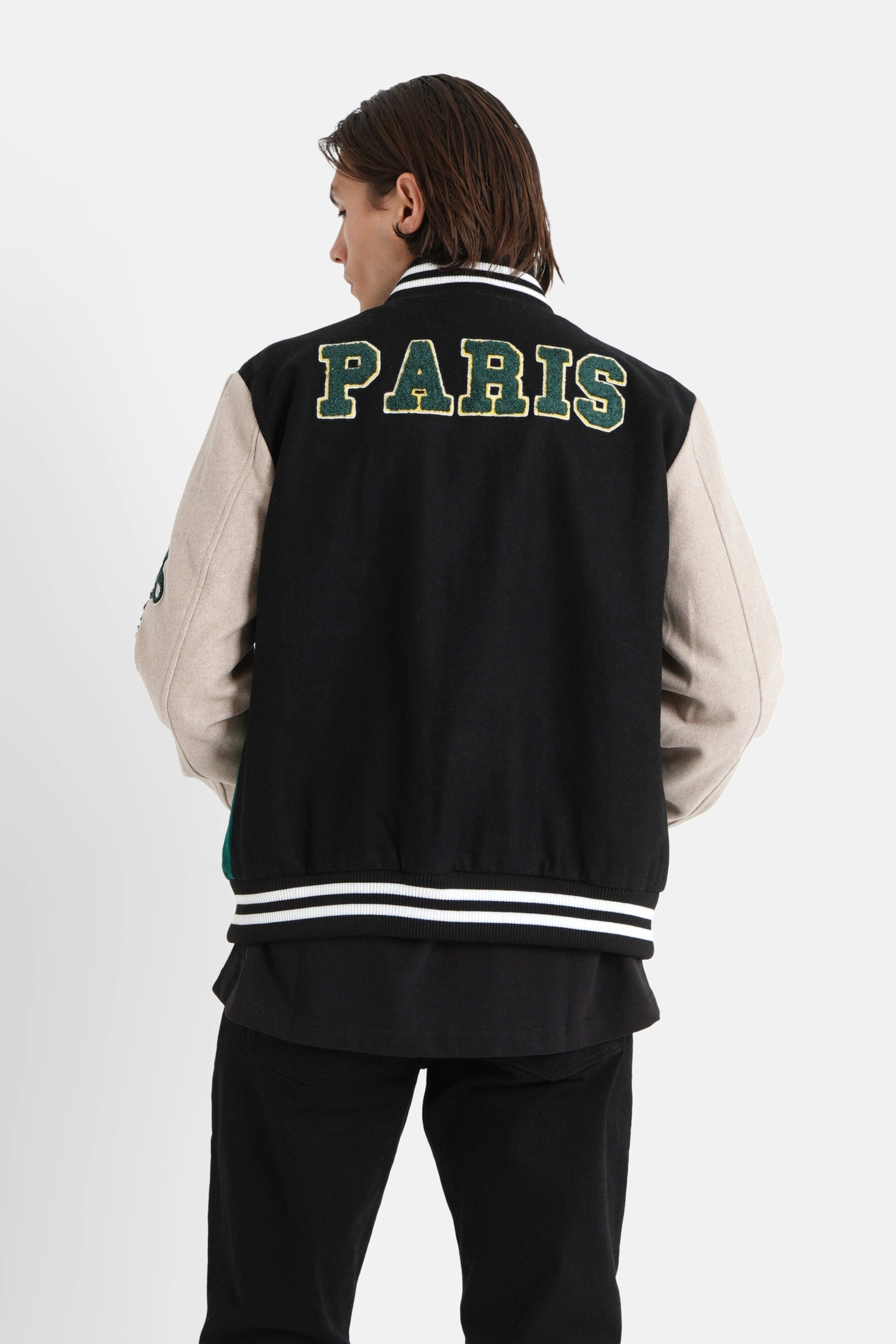 Sixth June - Veste universitaire bicolore Noir