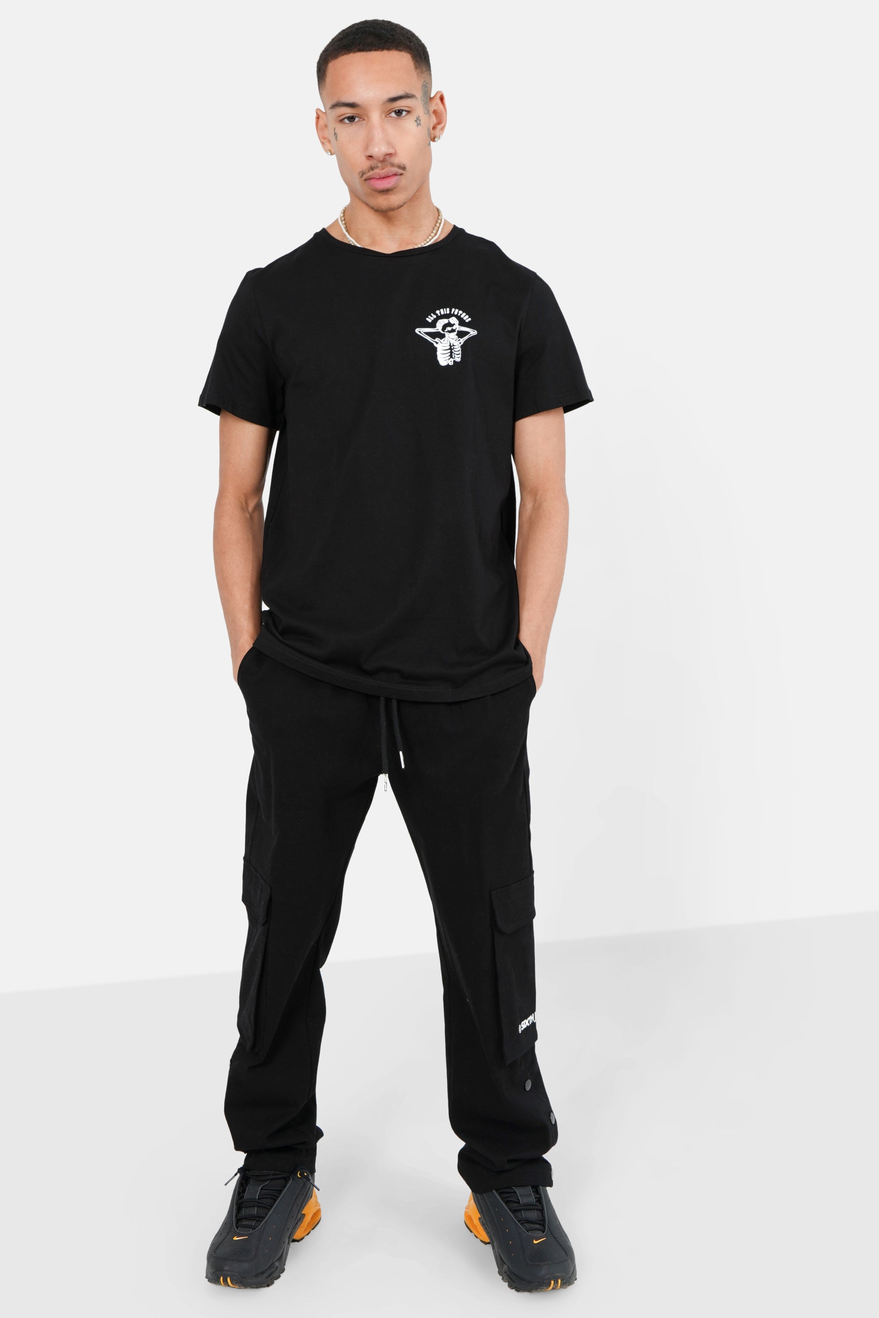 Sixth June - Pantalon cargo boutons chevilles Noir