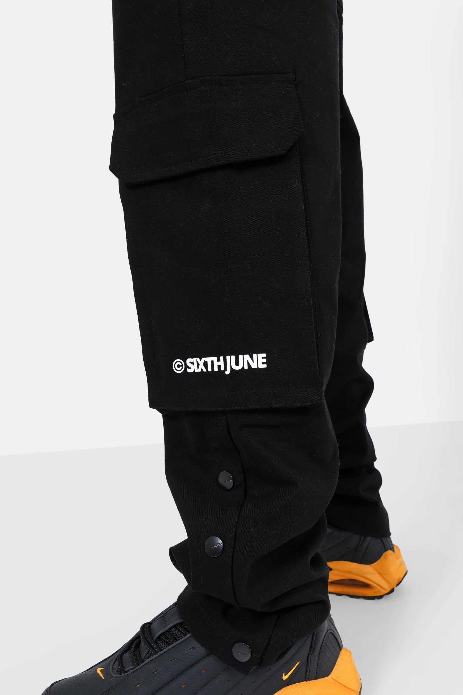 Sixth June - Pantalon cargo boutons chevilles Noir