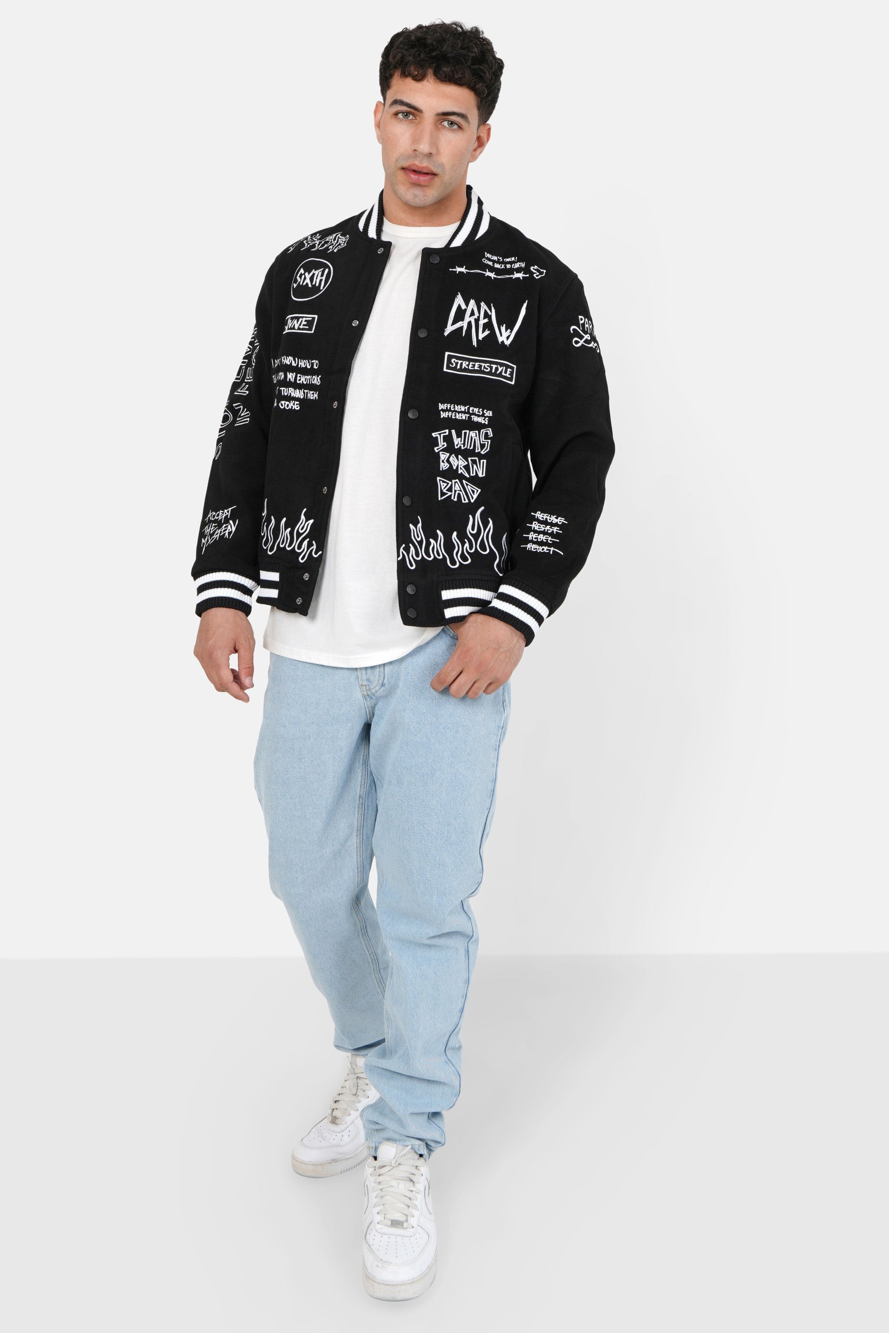 Veste customisée crew Noir