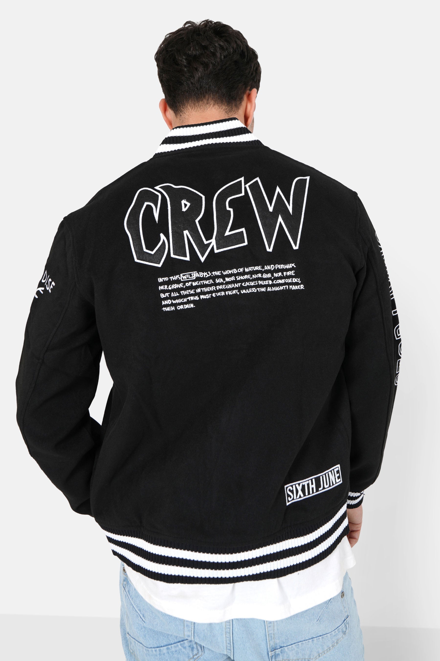 Veste customisée crew Noir