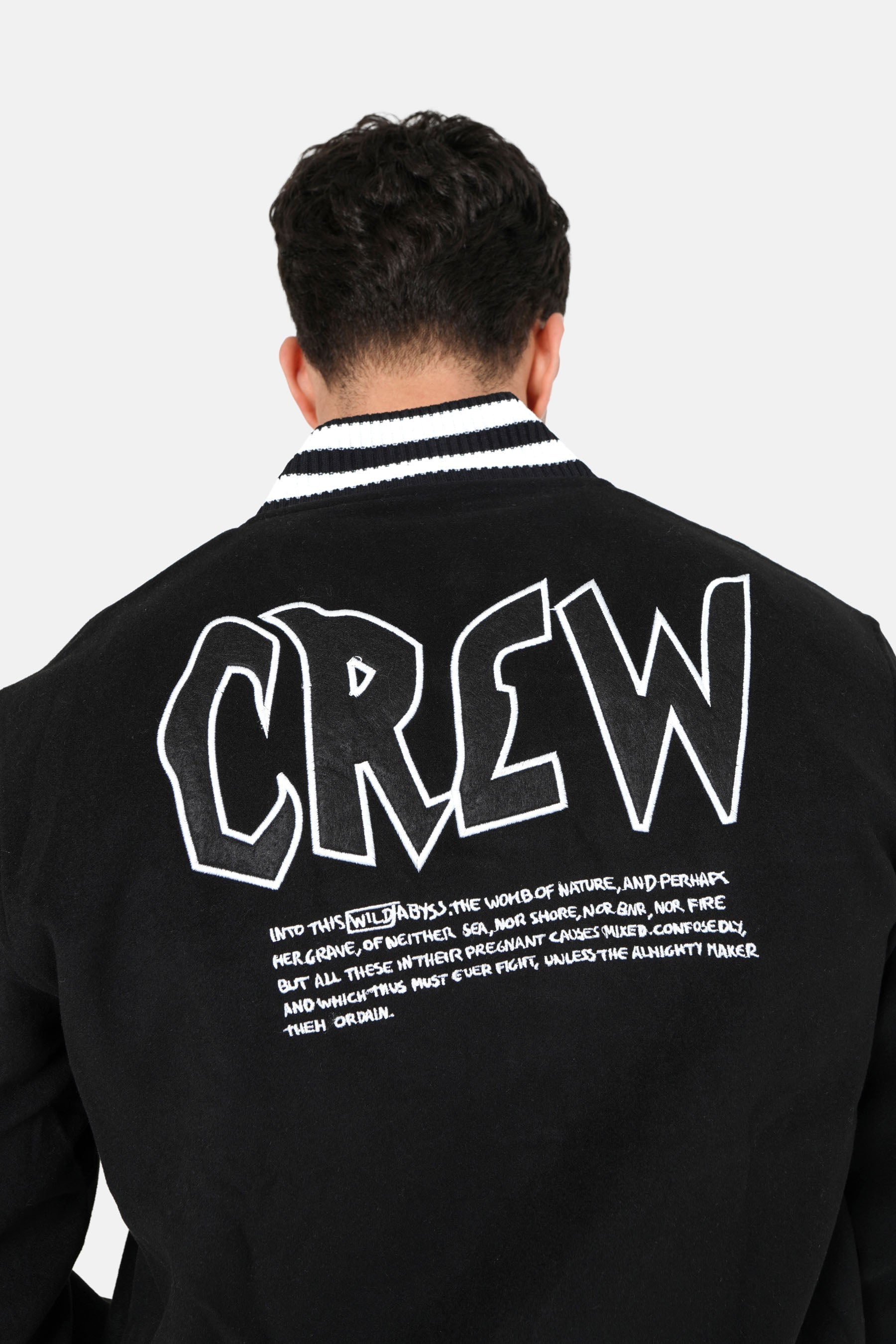 Veste customisée crew Noir