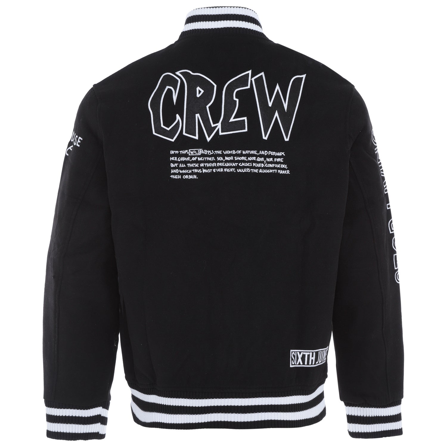 Customized crew jacket Black