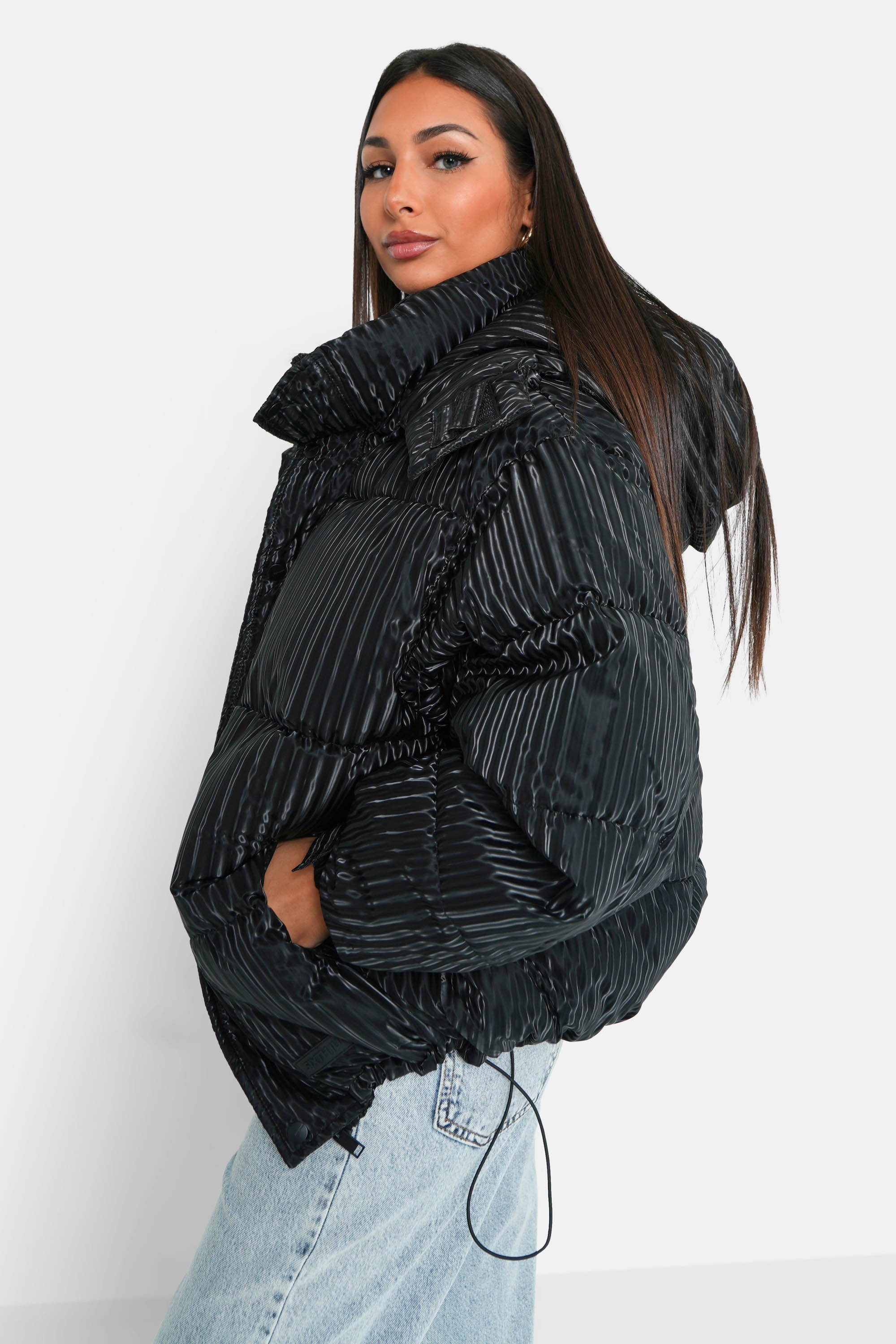 Sixth June - Doudoune effet brillant Noir