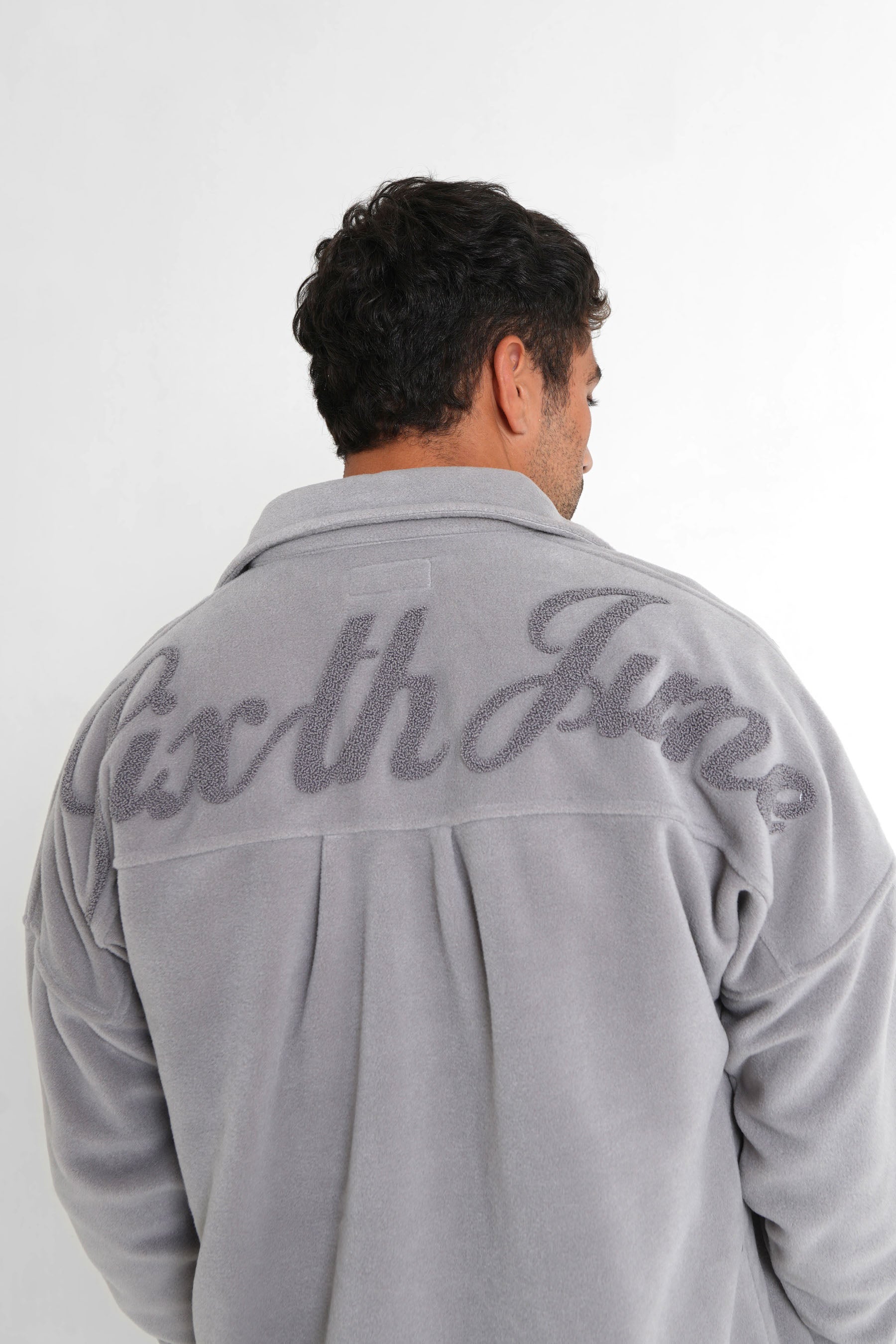 Sixth June - Chemise polaire patch curly Gris clair