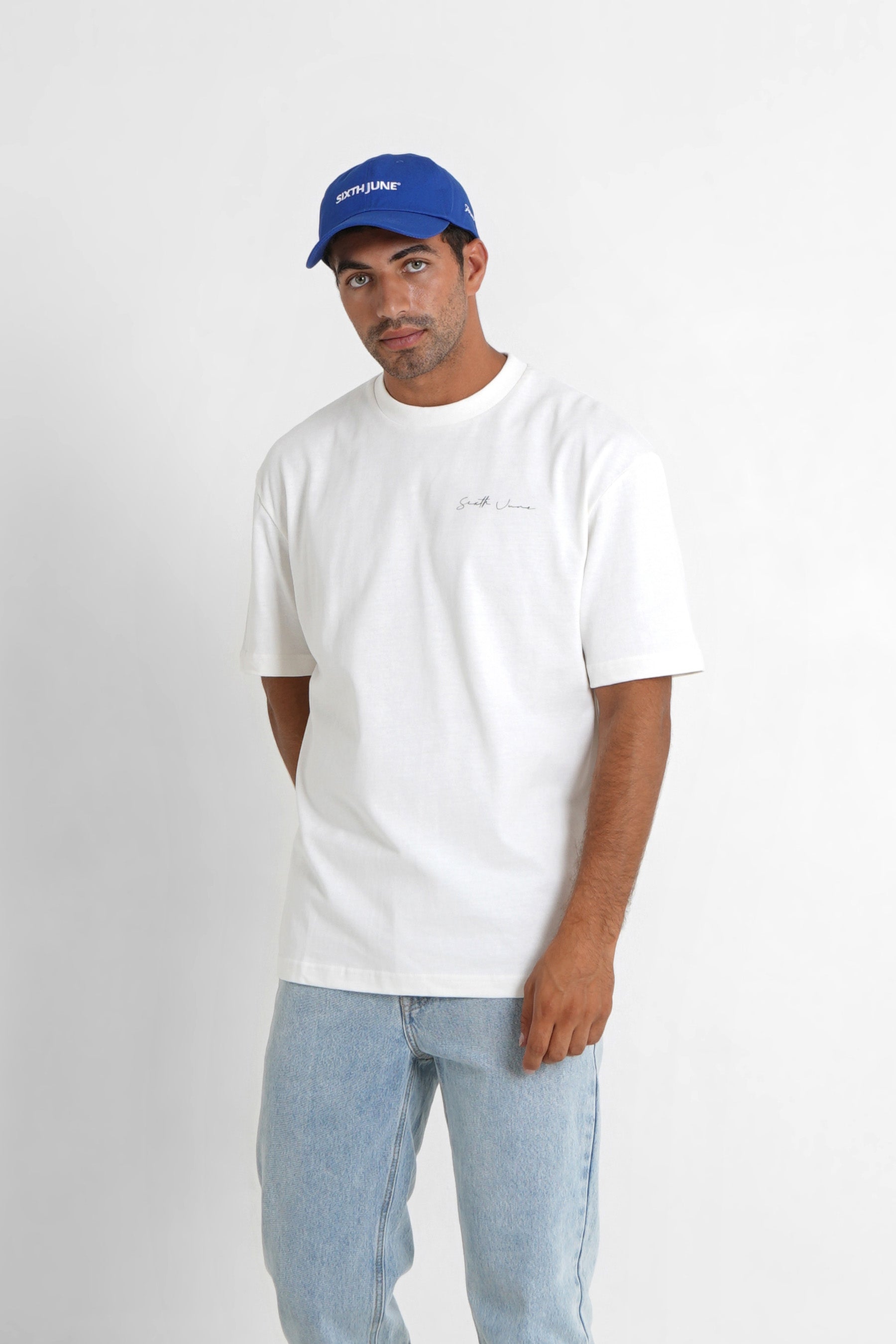 Sixth June - T-shirt signature arrière Blanc cassé