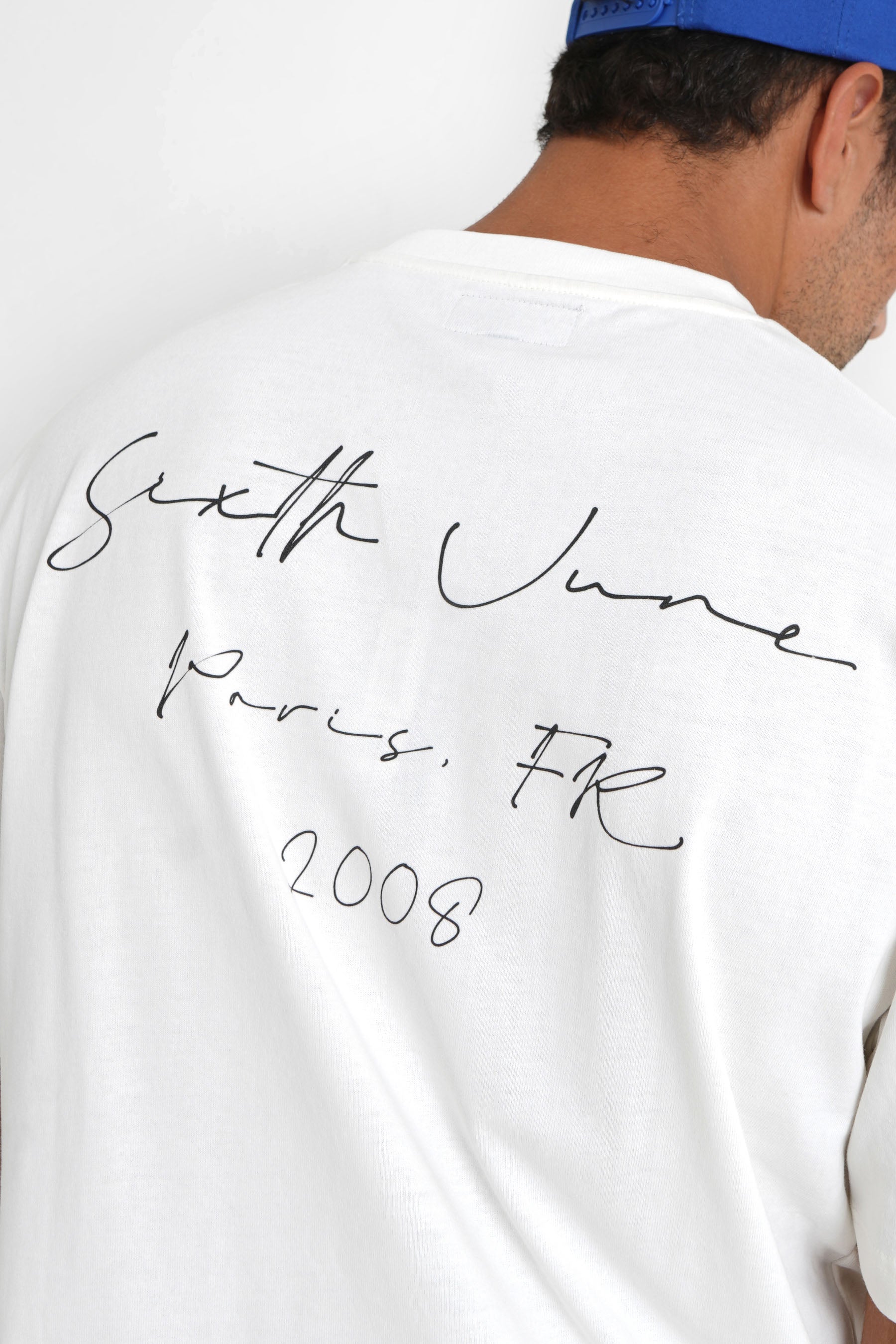 Sixth June - T-shirt signature arrière Blanc cassé