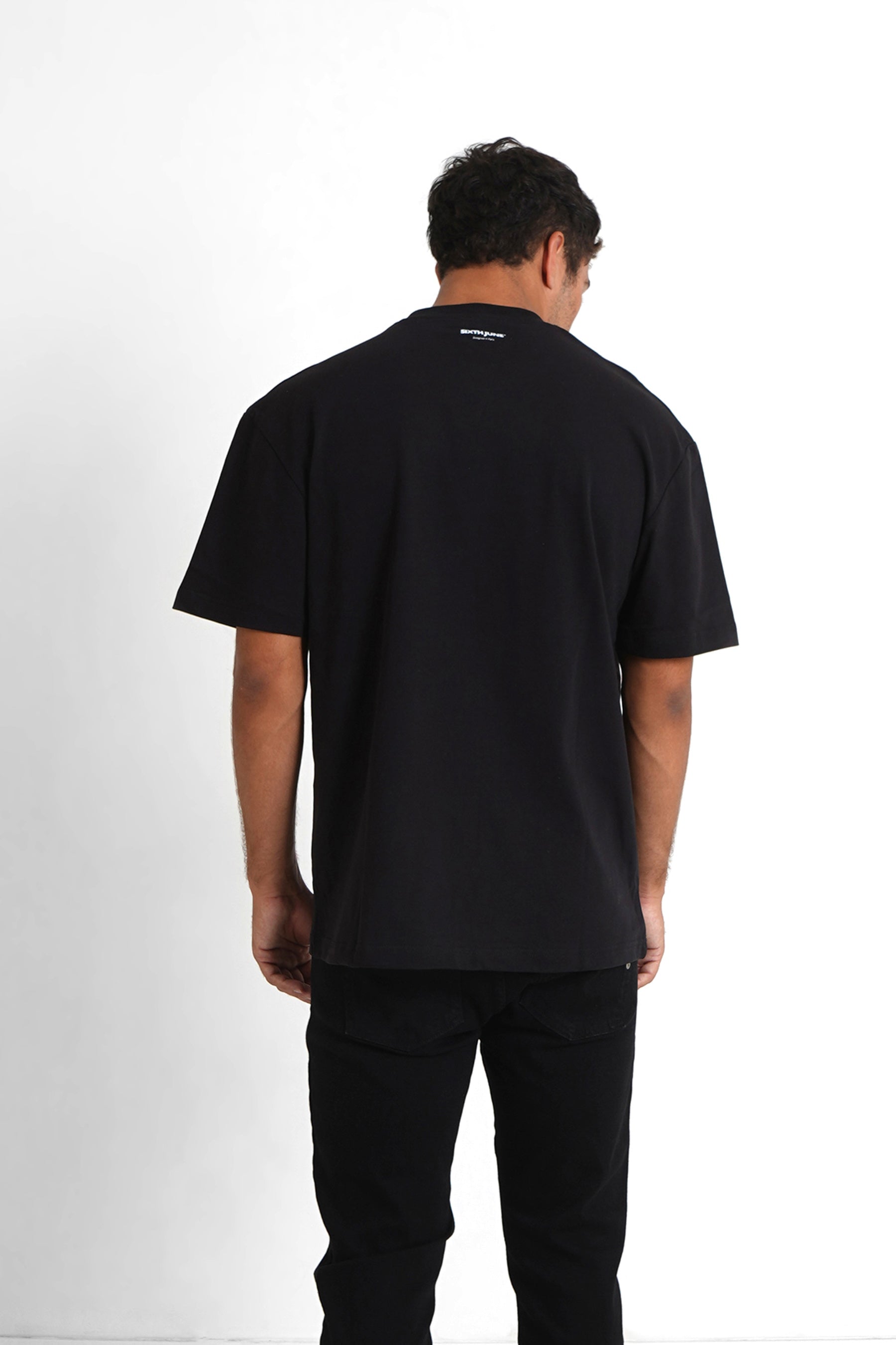 T-shirt vintage squelette Noir