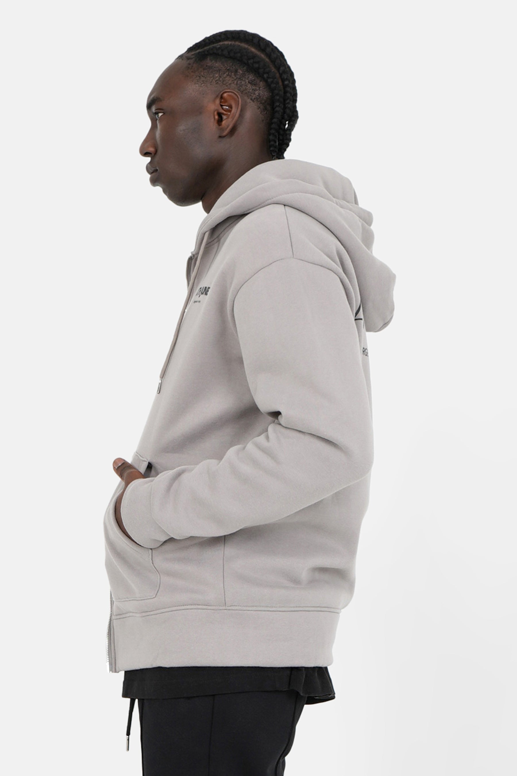 Gilet zippé Love Matters Gris