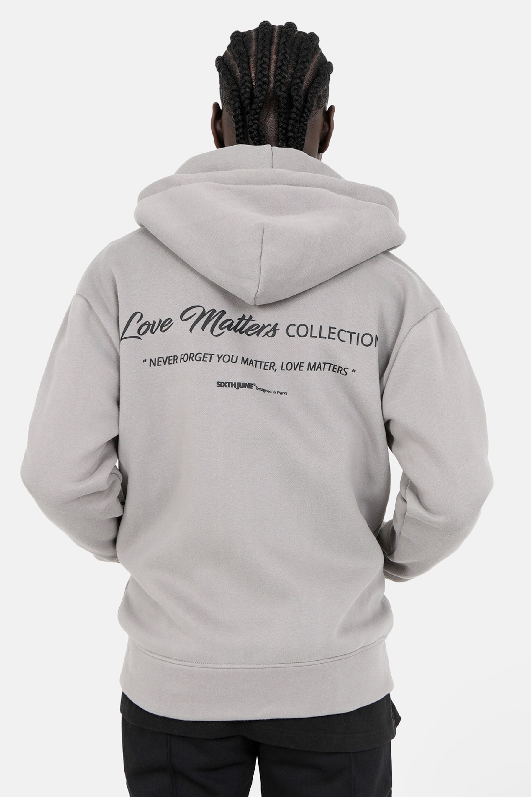 Gilet zippé Love Matters Gris