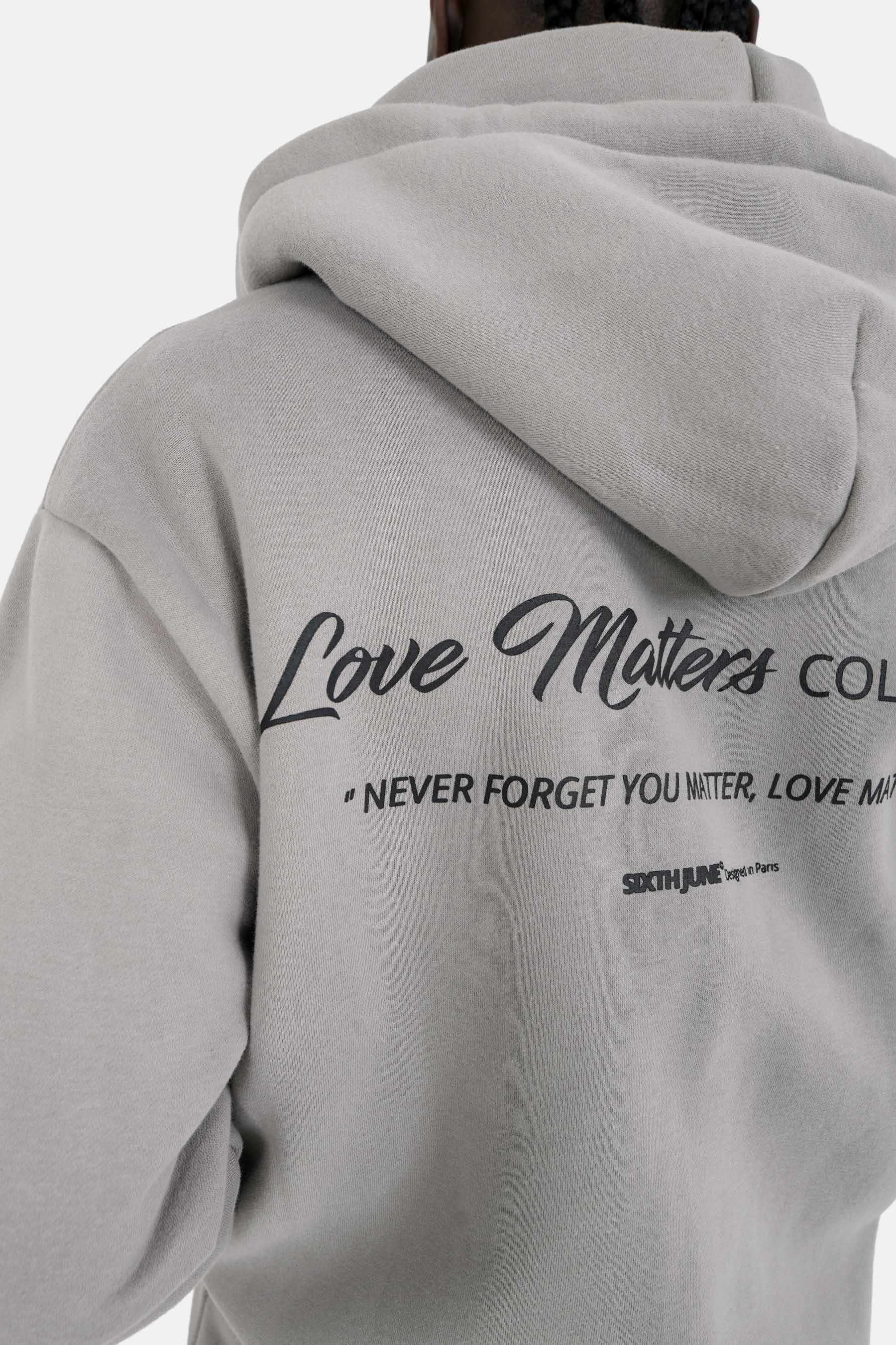 Gilet zippé Love Matters Gris