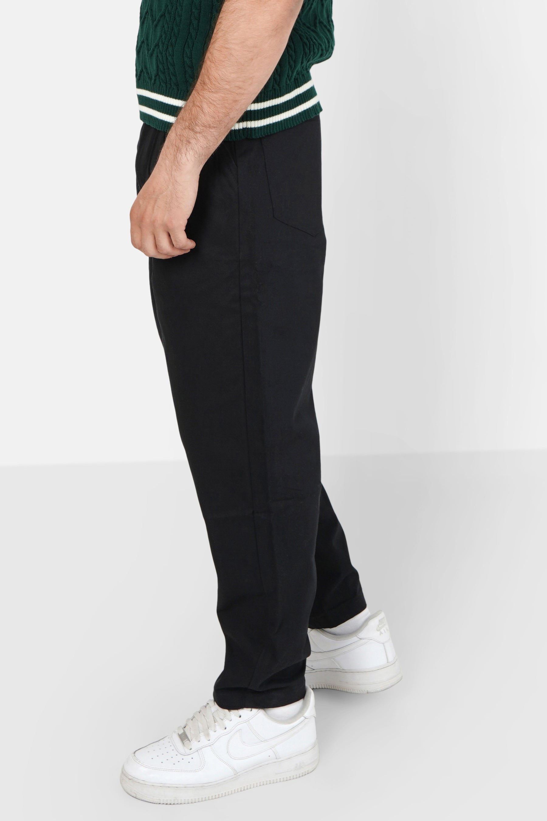 Pantalon uni carrot Noir