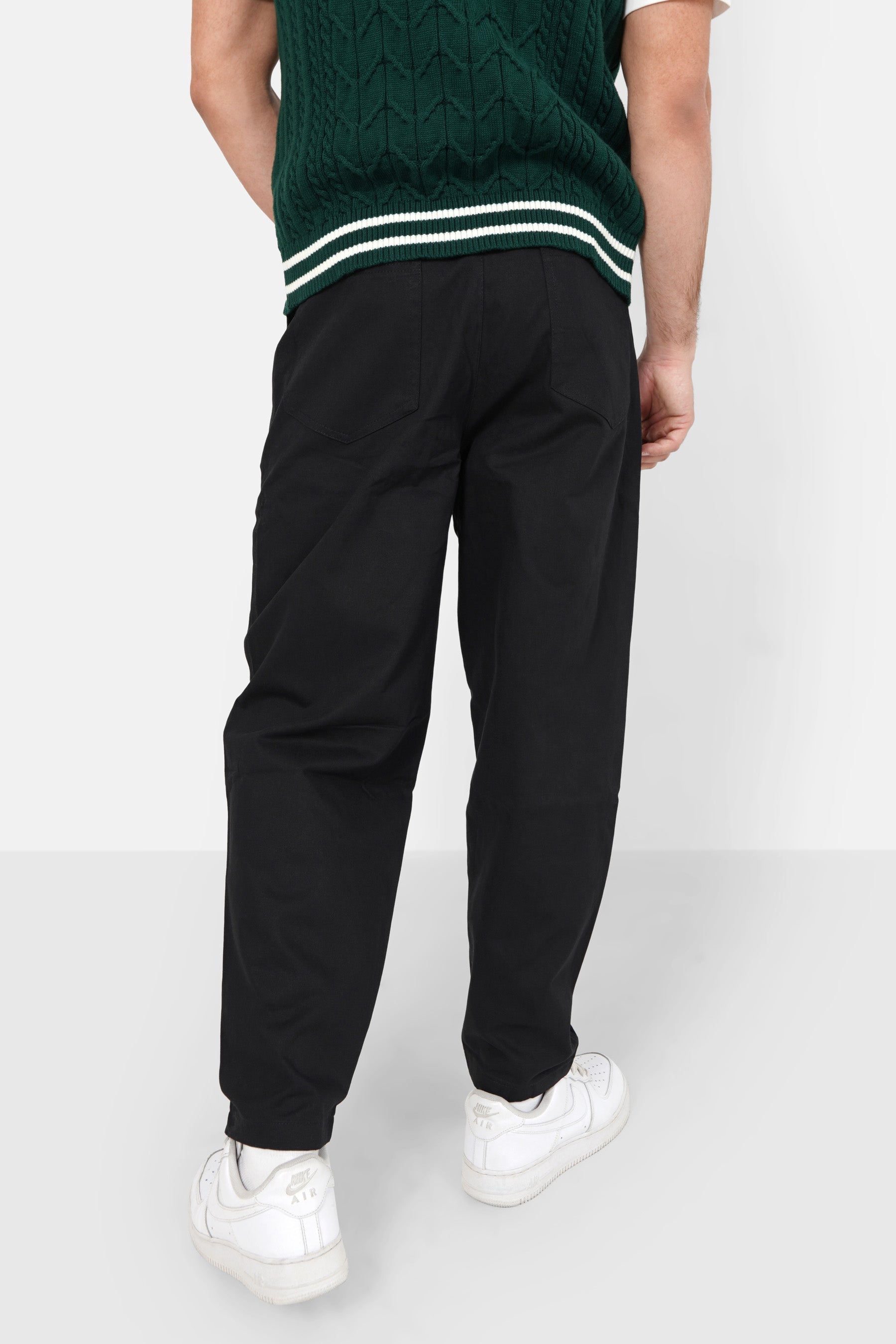 Pantalon uni carrot Noir