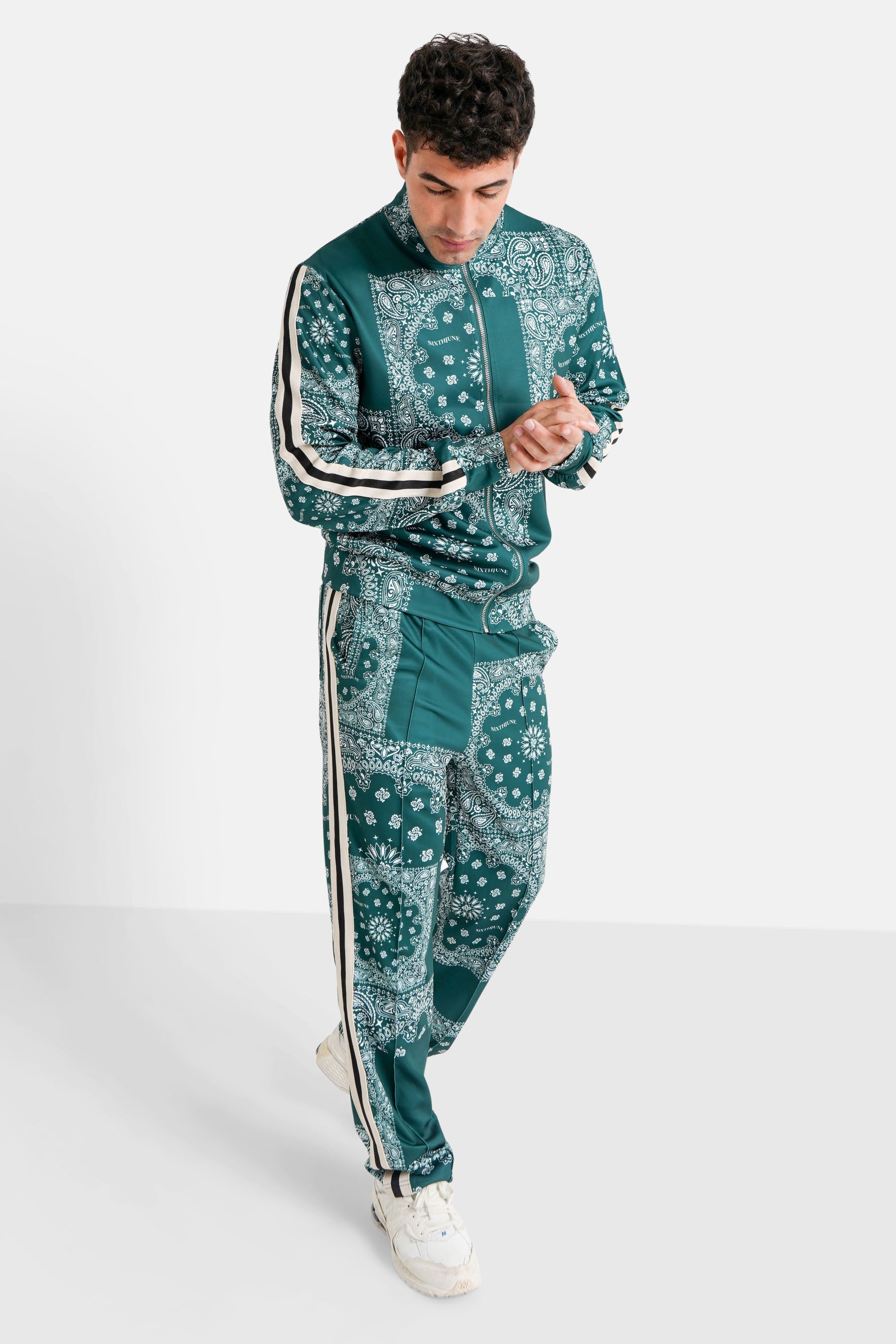 Jogging bandana patchwork Vert foncé