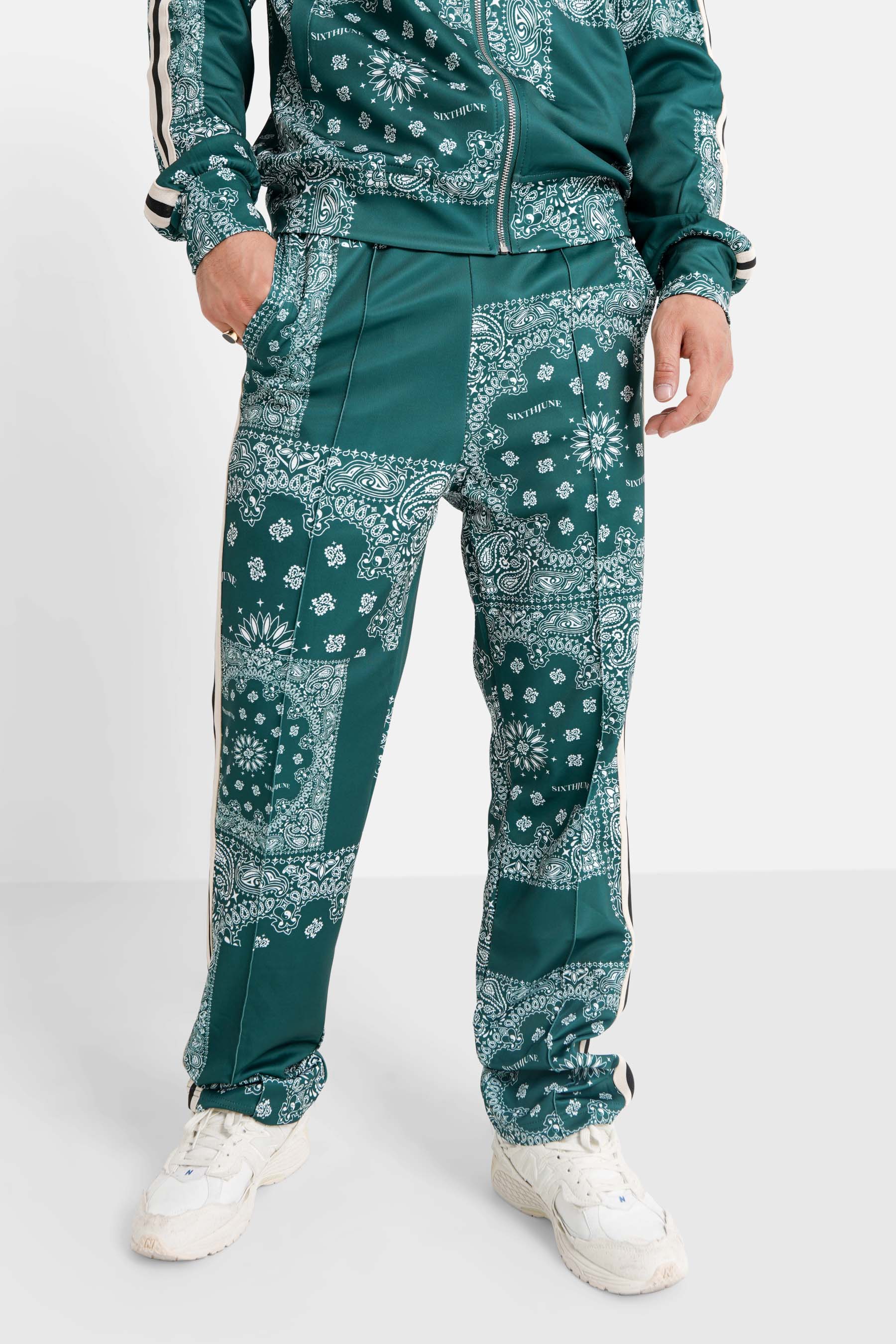 Jogging bandana patchwork Vert foncé