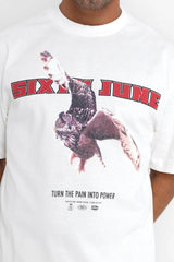 Sixth June - T-shirt vintage eagle Blanc cassé