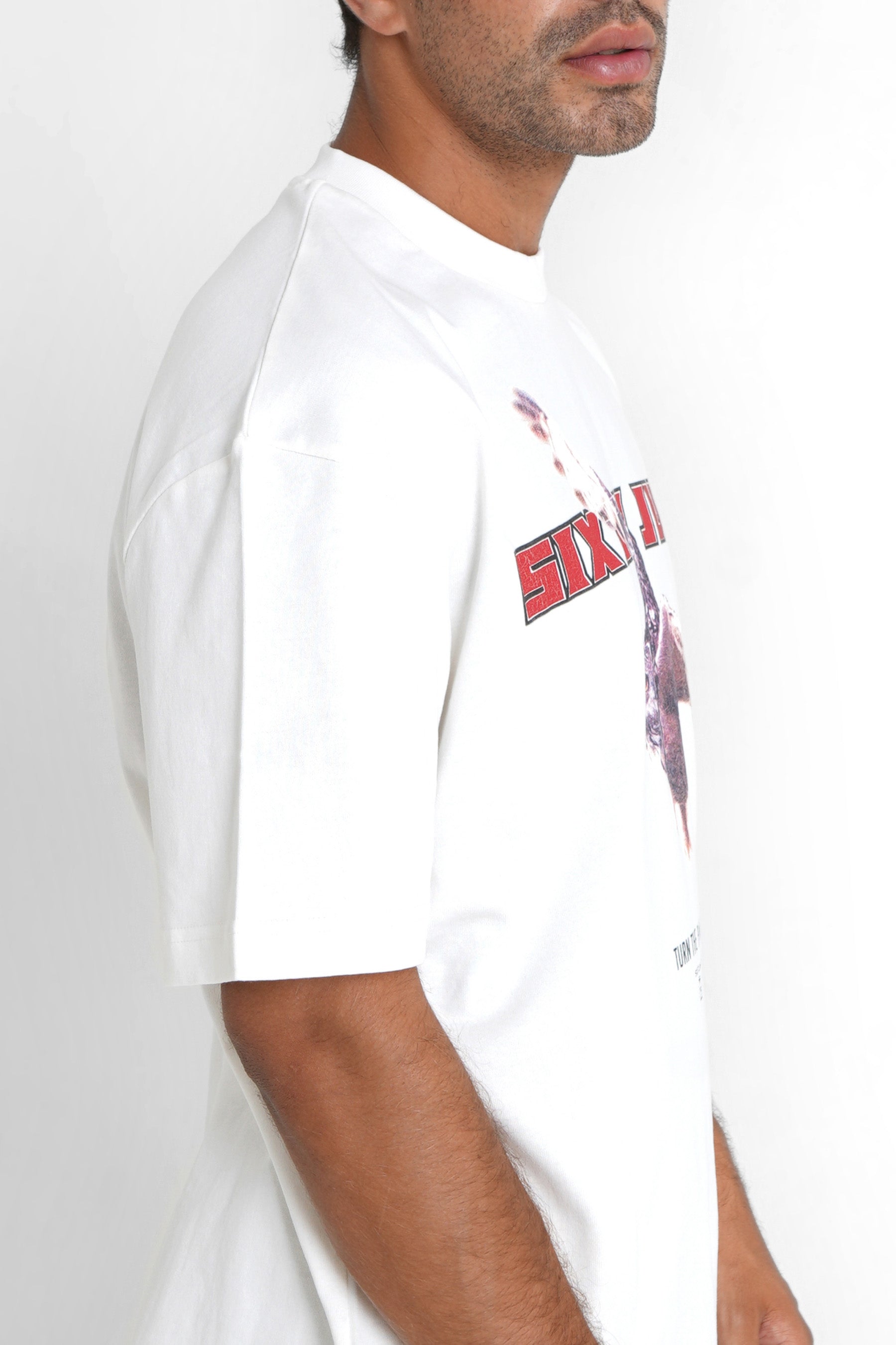 Sixth June - T-shirt vintage eagle Blanc cassé