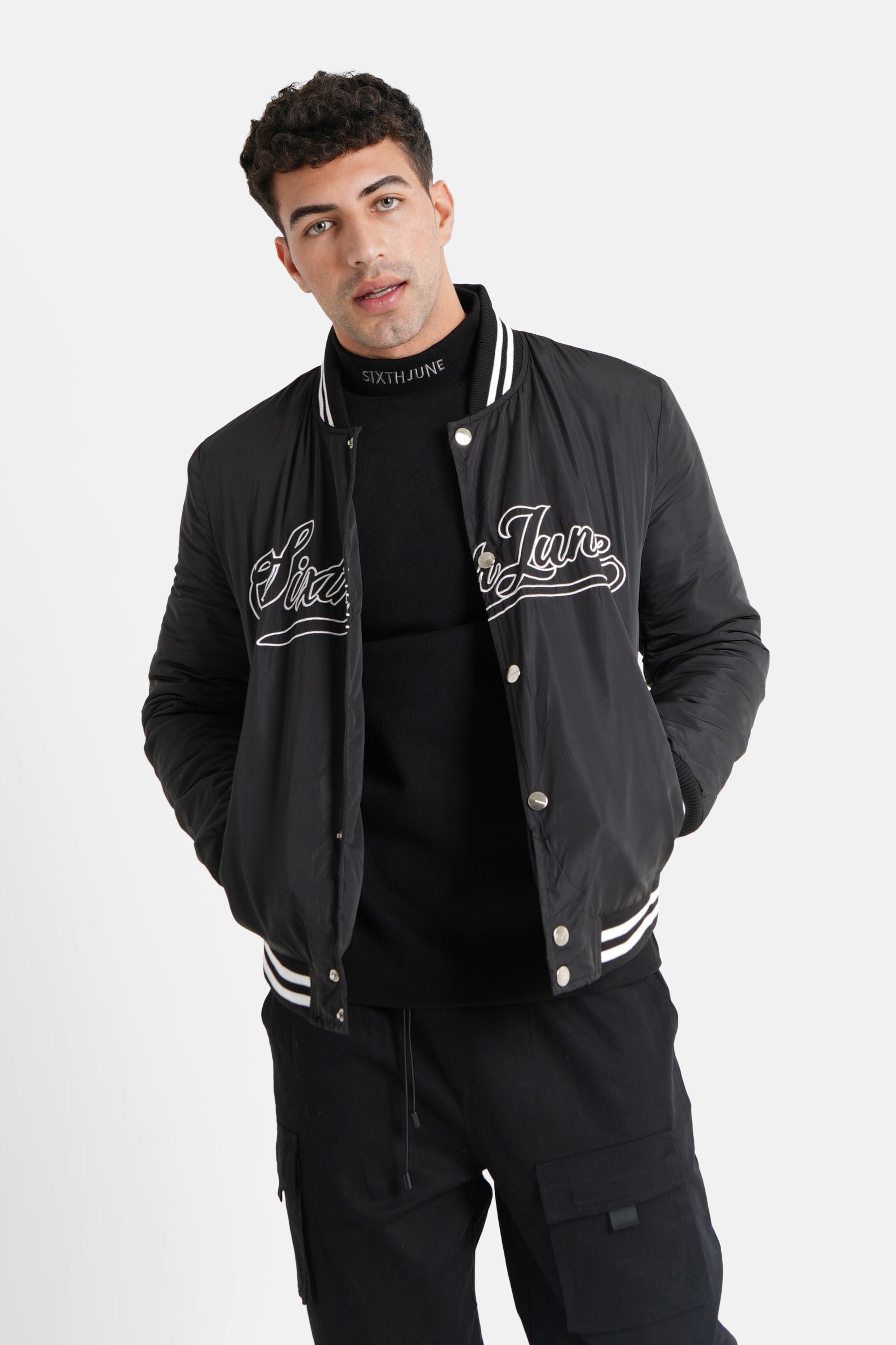 Veste universitaire logo brodé Noir