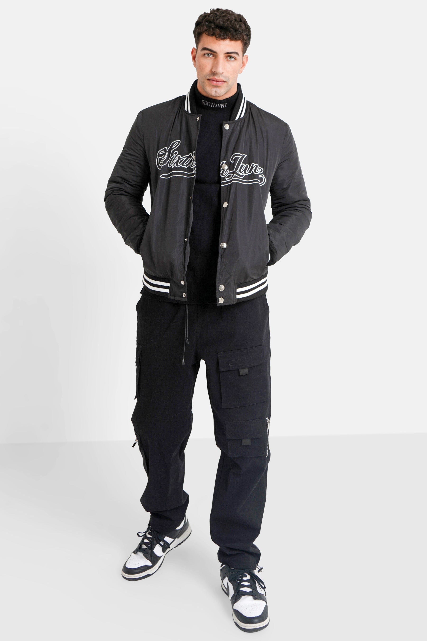 Veste universitaire logo brodé Noir