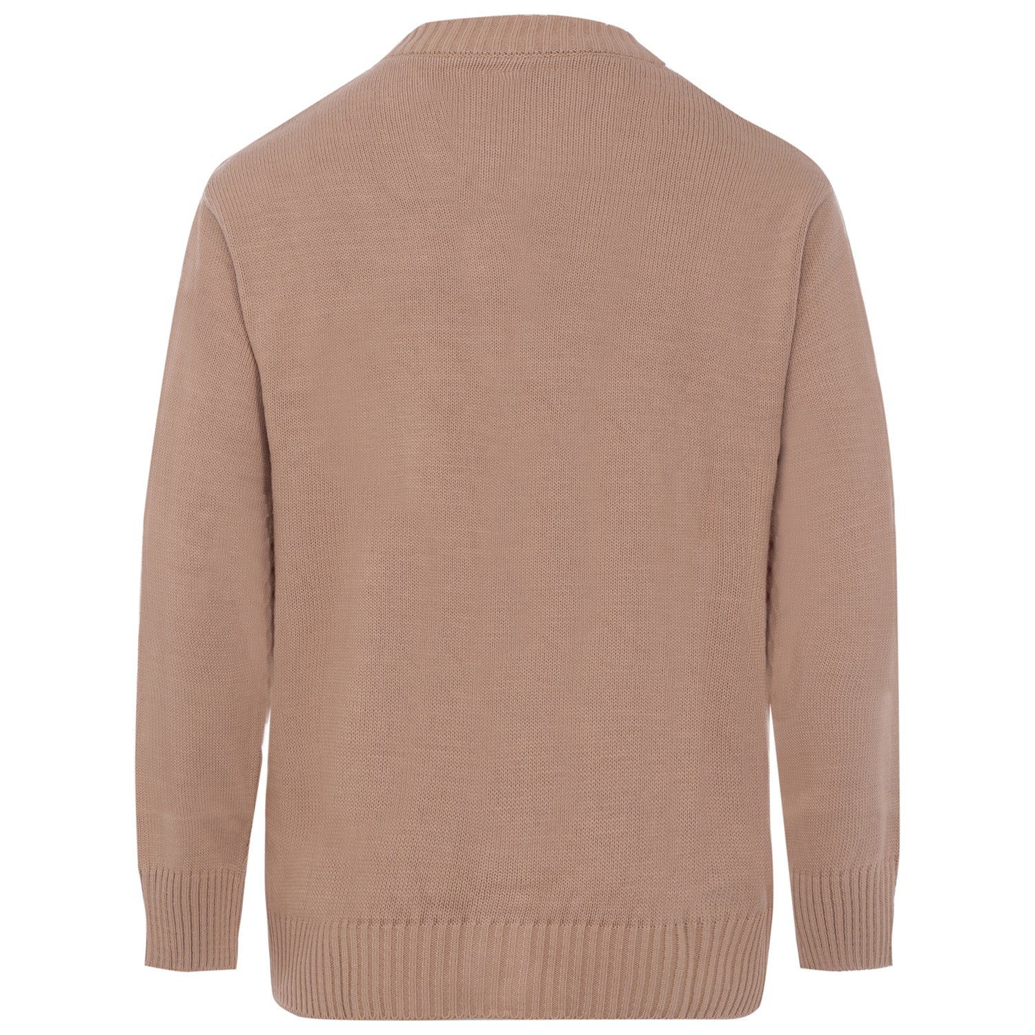 Sixth June - Cardigan maille coeur brodé Beige foncé