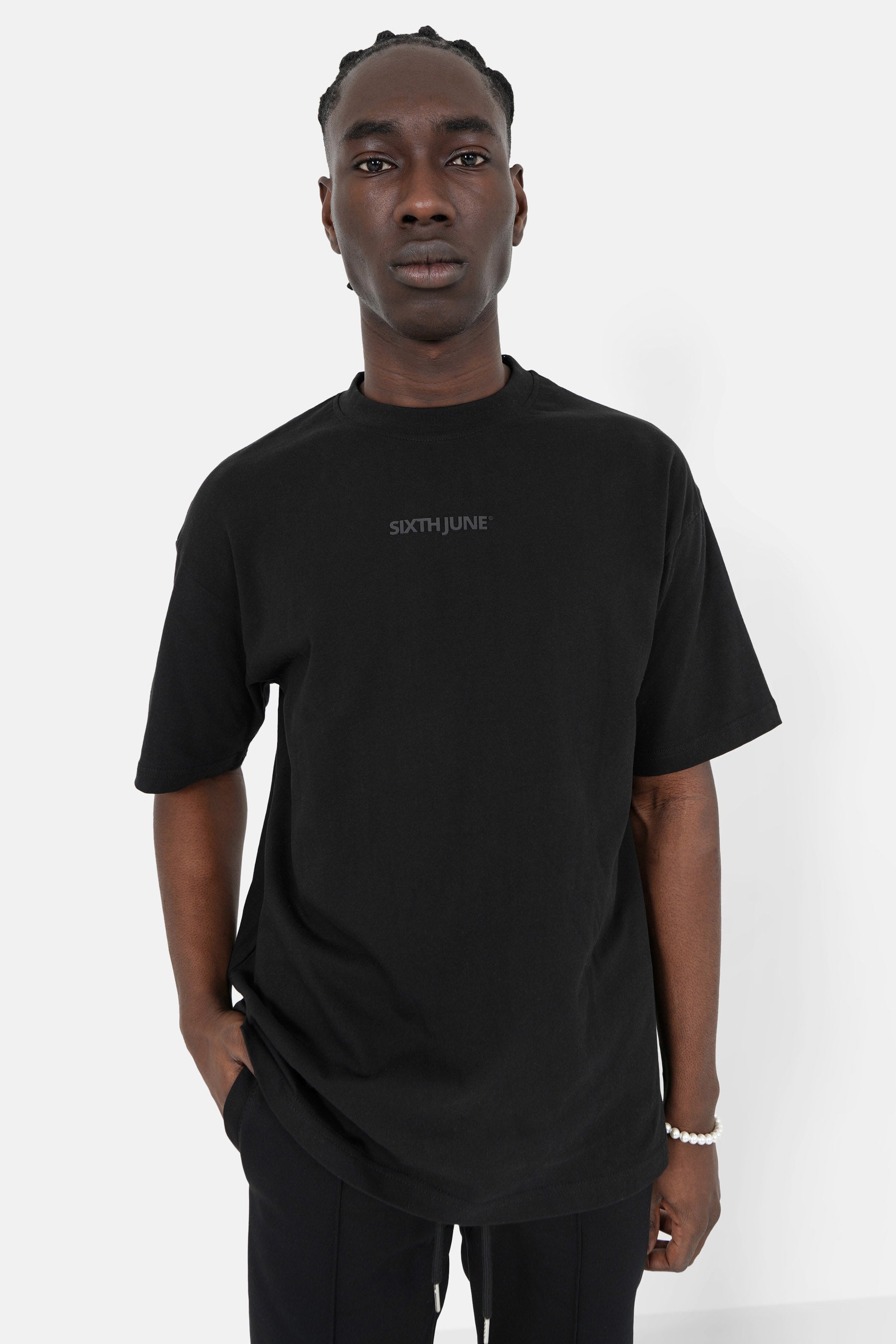 Embossed logo t-shirt Black