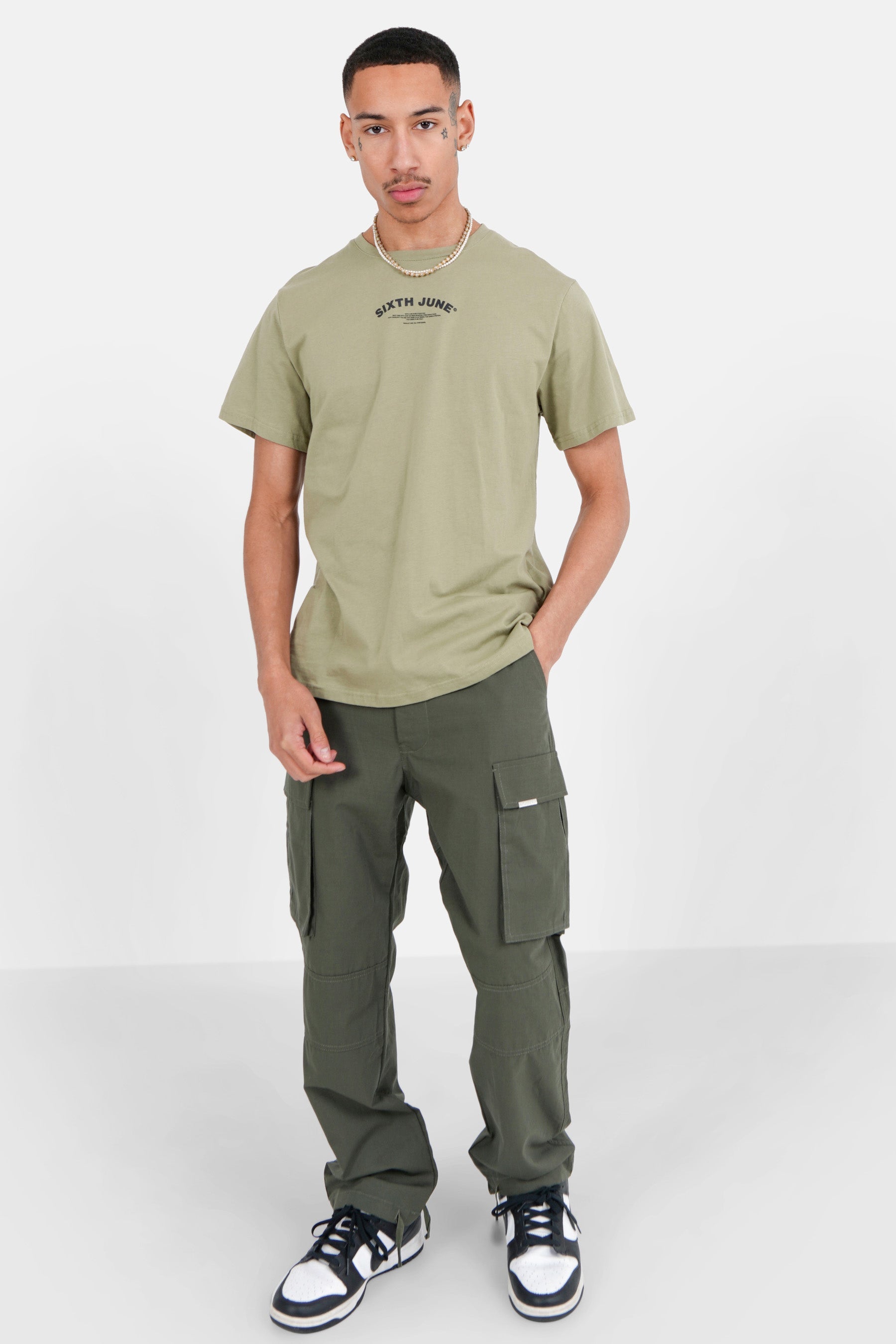 Sixth June - Pantalon cargo résistant Vert Kaki