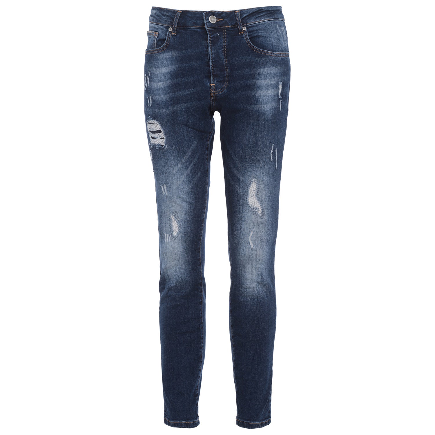 Sixth June - Jean slim destroy délavé Bleu foncé