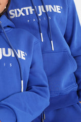 Sixth June - Sweat capuche molletonné logo Bleu foncé