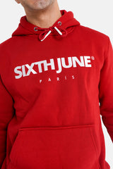 Sixth June - Sweat capuche molletonné logo Rouge