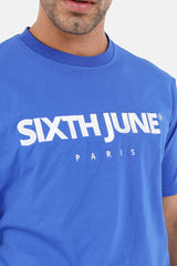 Sixth June - T-shirt broderie logo Paris Bleu foncé